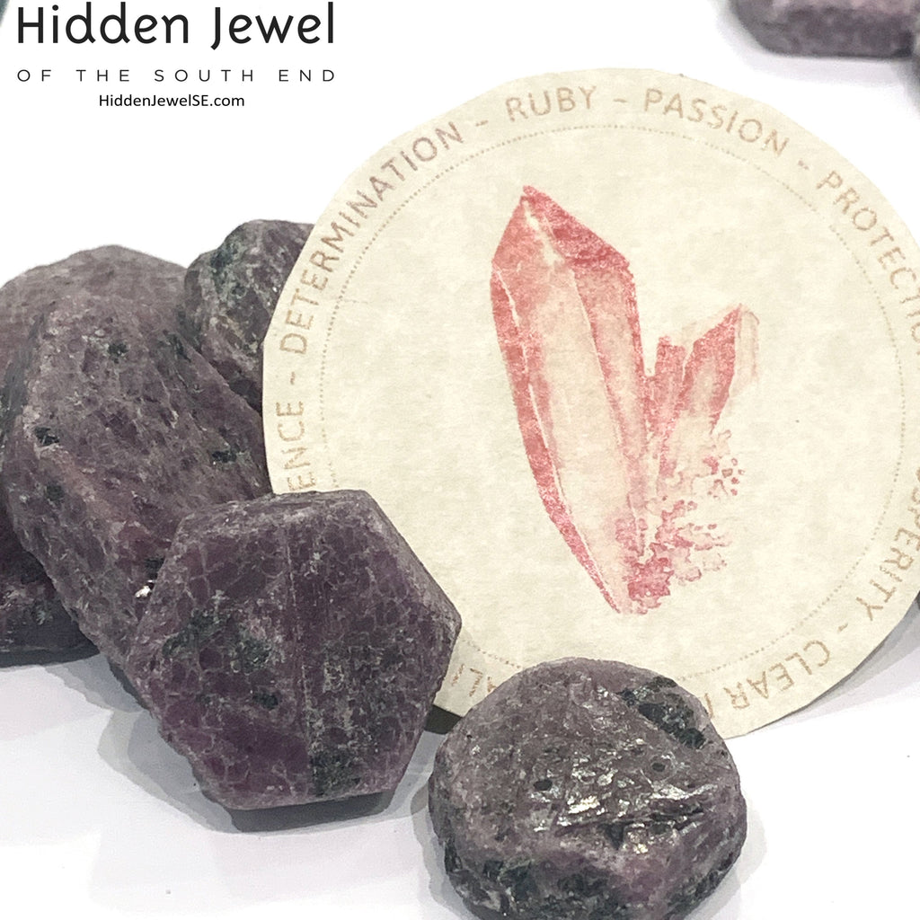 Ruby Hexagon Shapes Raw