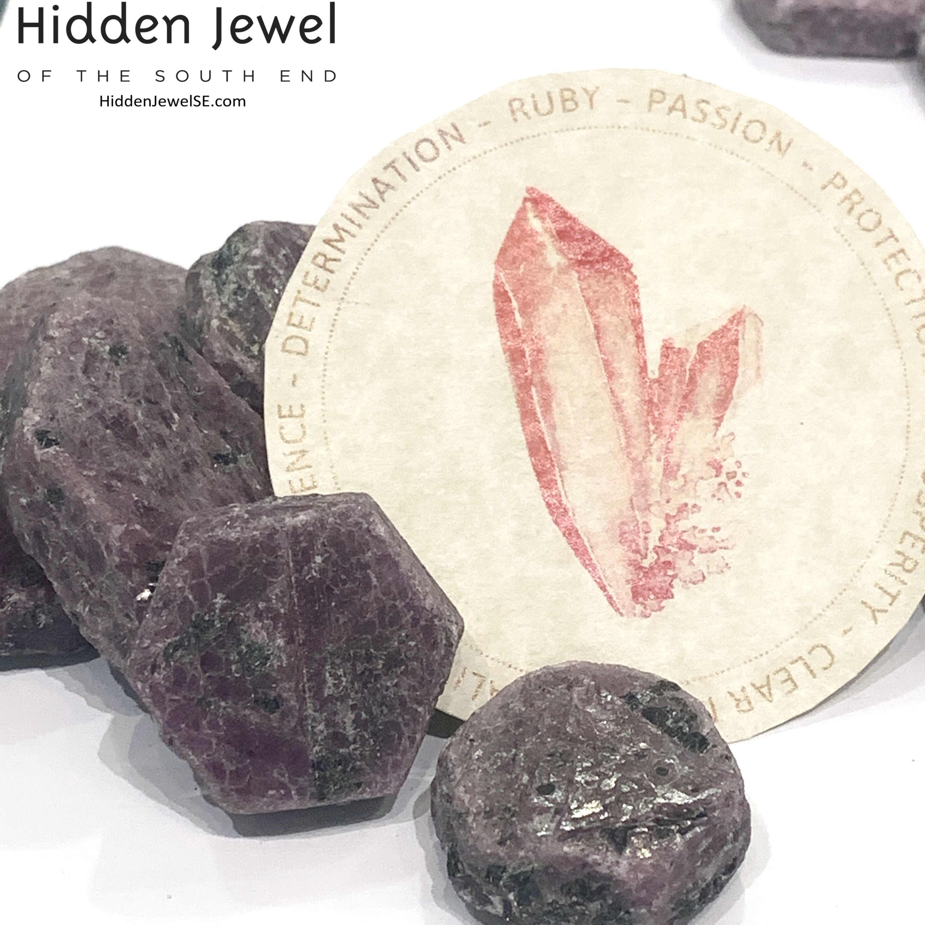 Ruby Hexagon Shapes Raw