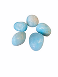 Aragonite, Blue tumbled gemstone