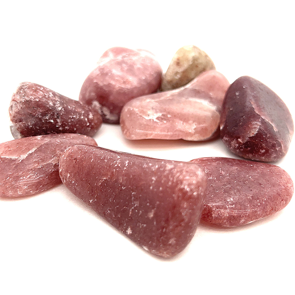 Pink Aventurine Gemstone grouping front overview