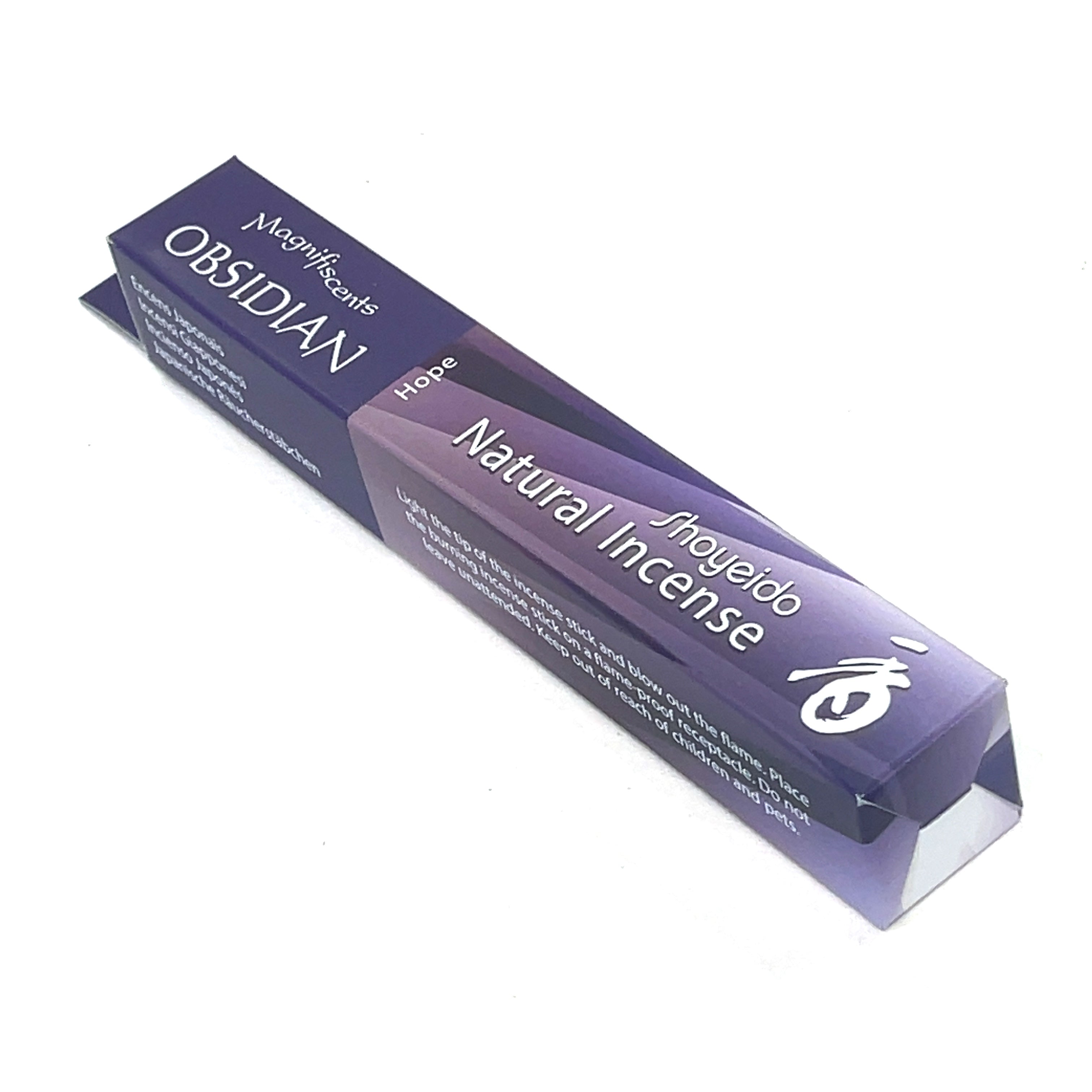 Shoyeido Natural Jewel Incense Obsidian on a white background overview. 