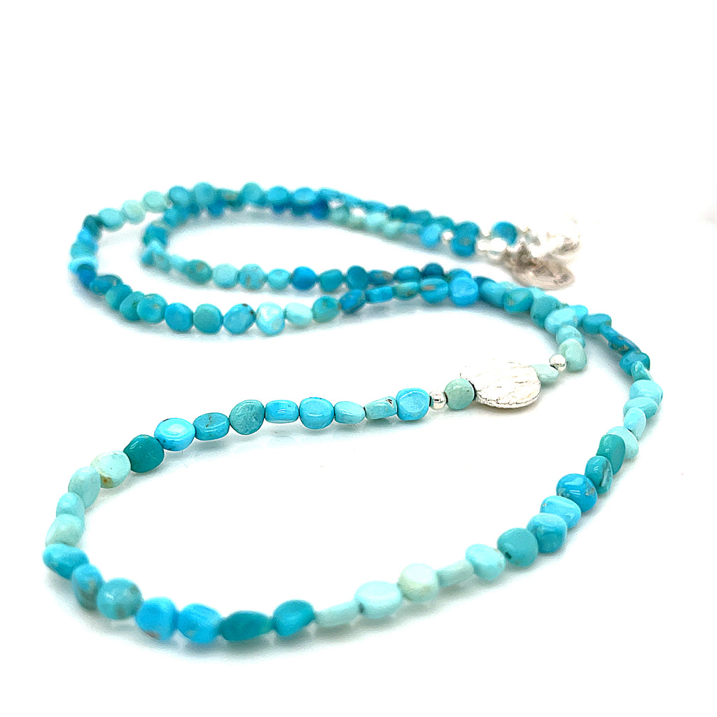 Turquoise gemstone beaded necklace, jewelry