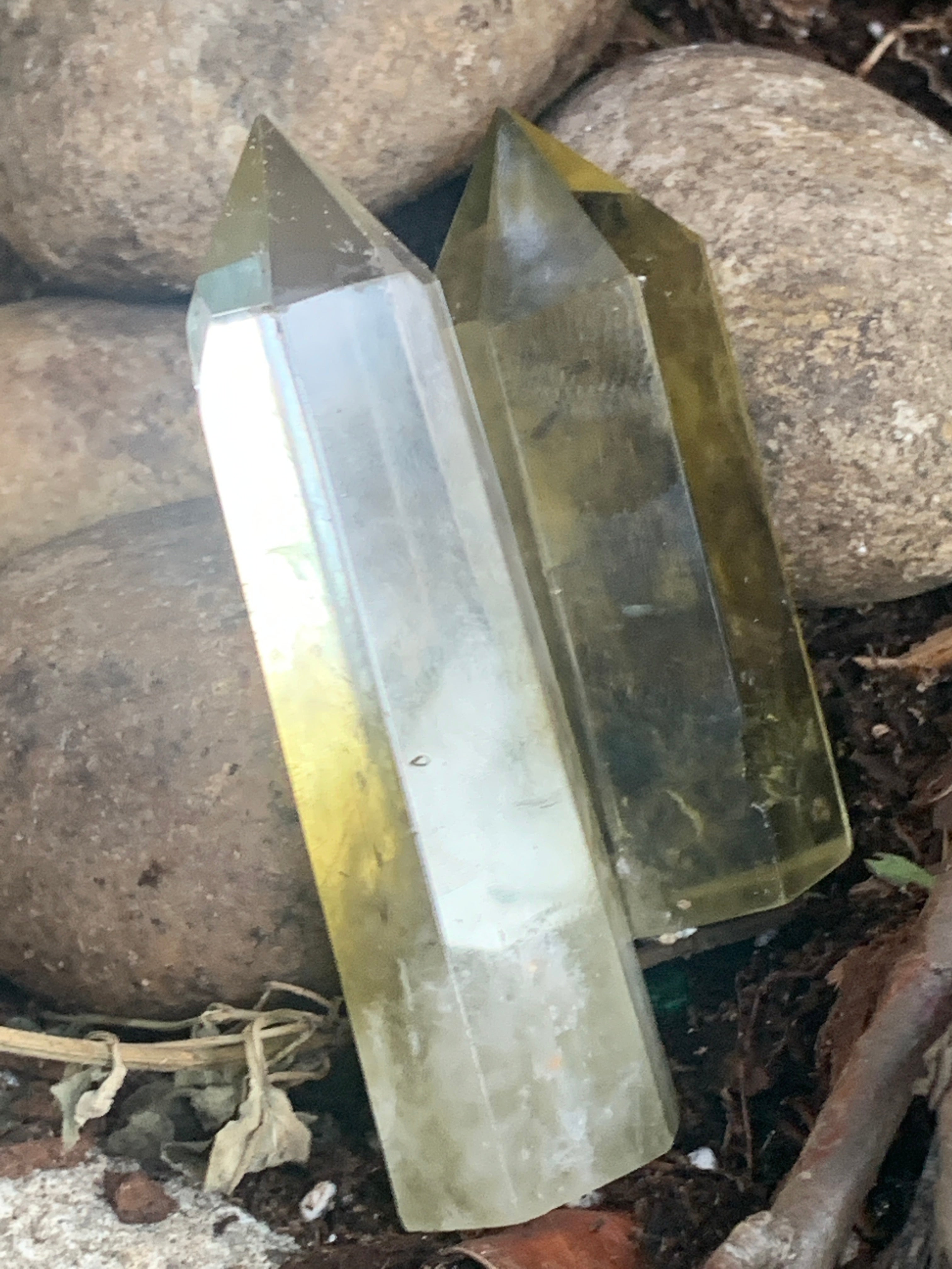 Lemon Topaz Towers, Polished 3.25" (Smaller width)