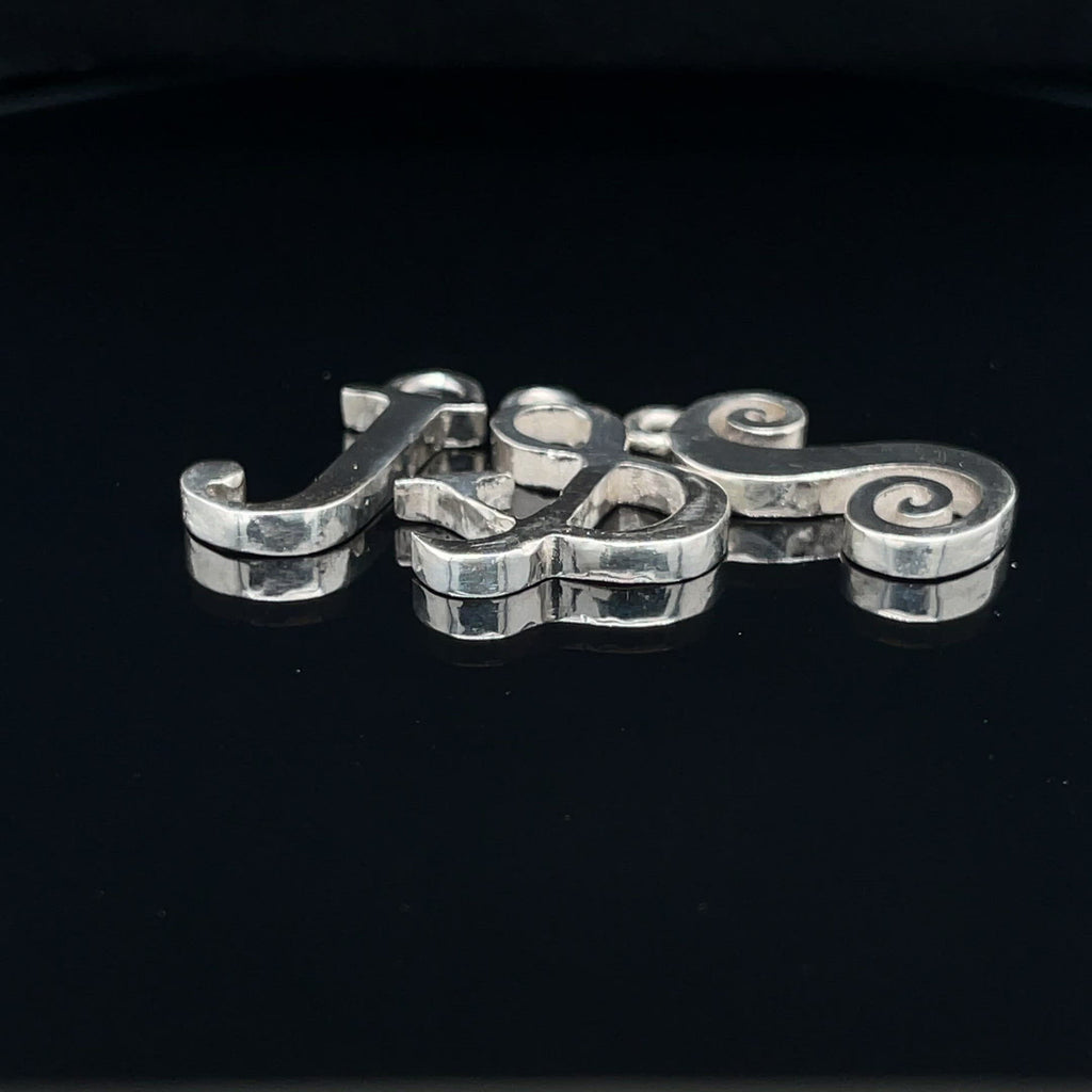 Letter Initial pendants in Sterling Silver