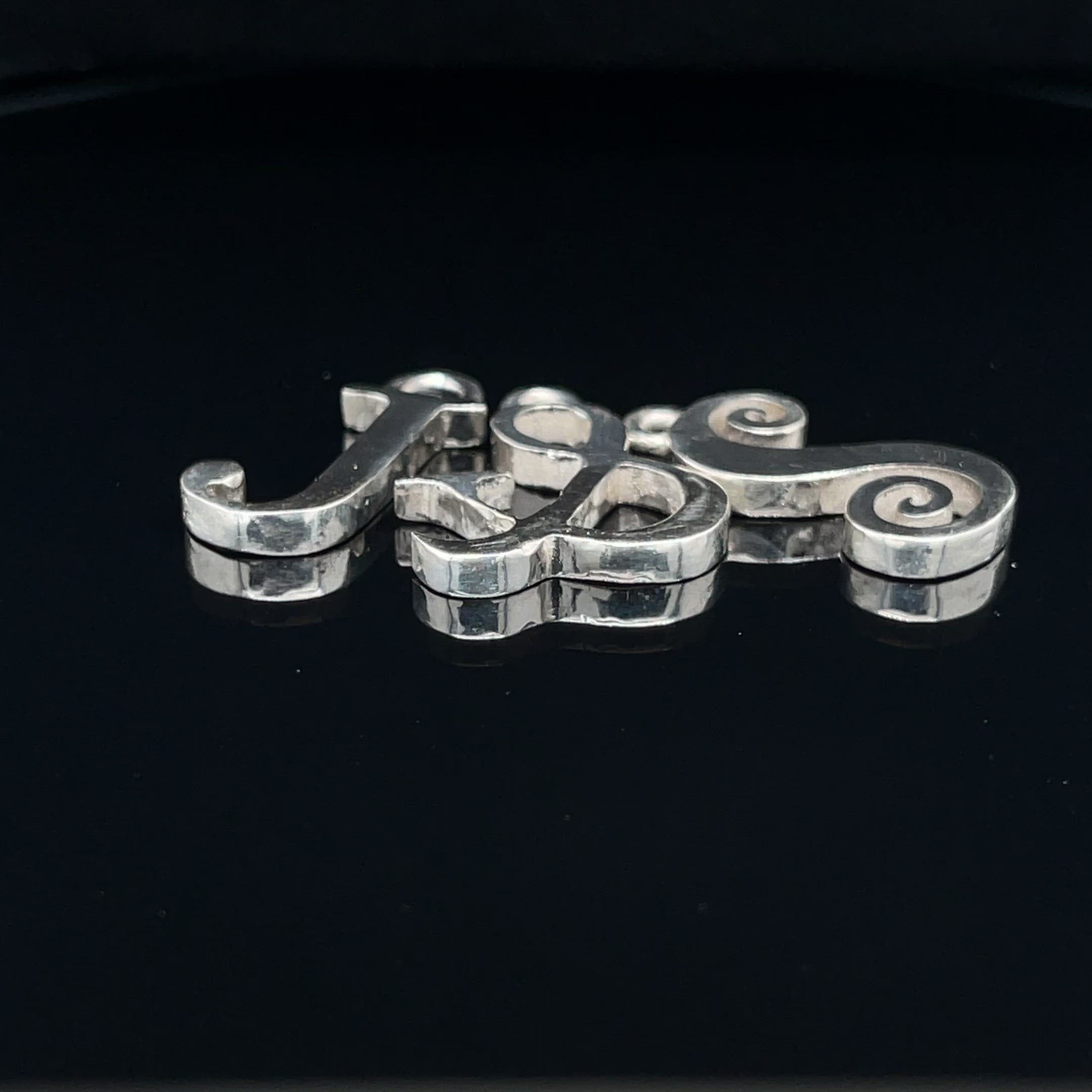 Letter Initial pendants in Sterling Silver