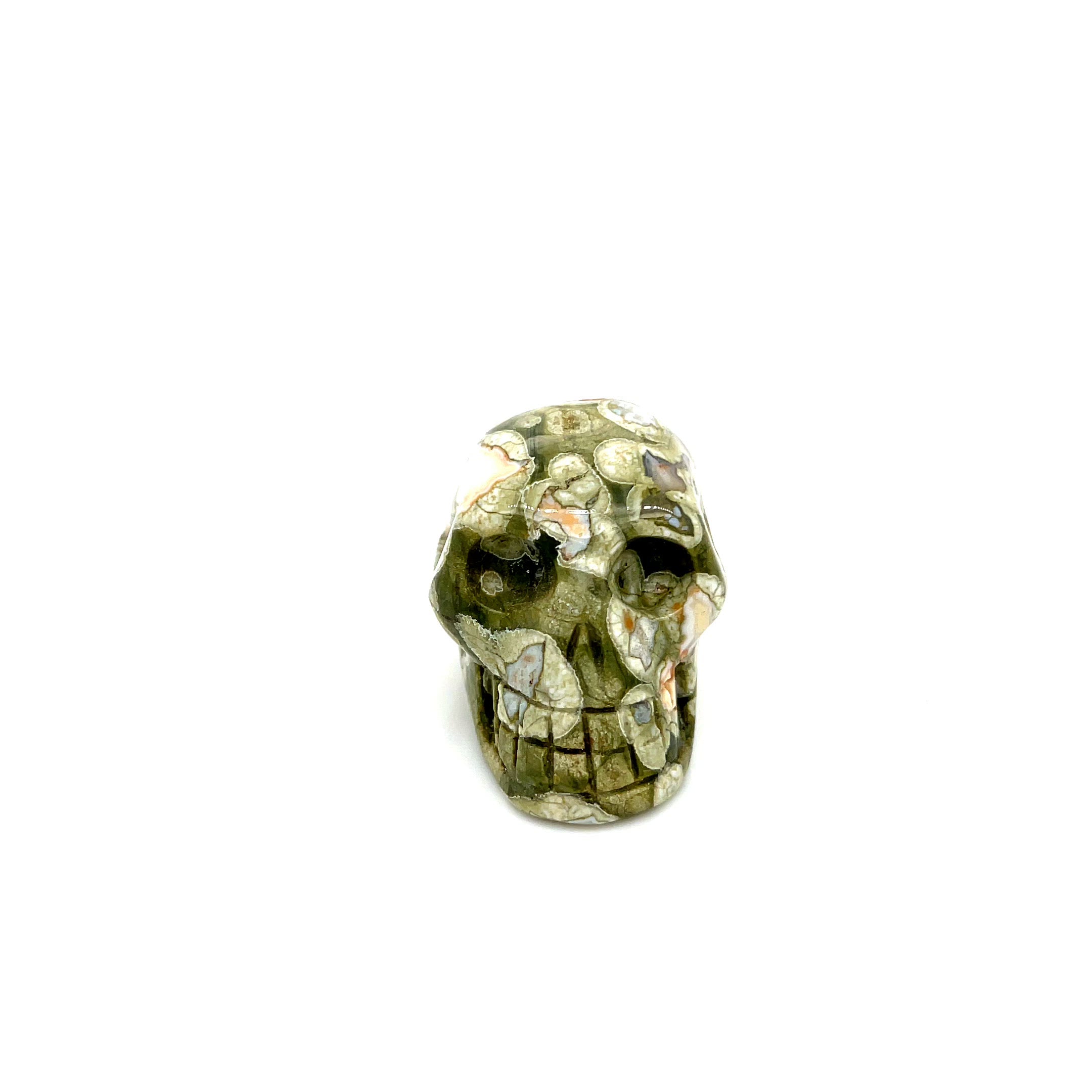 Jasper Gemstones Skull Carvings, mixed Jasper