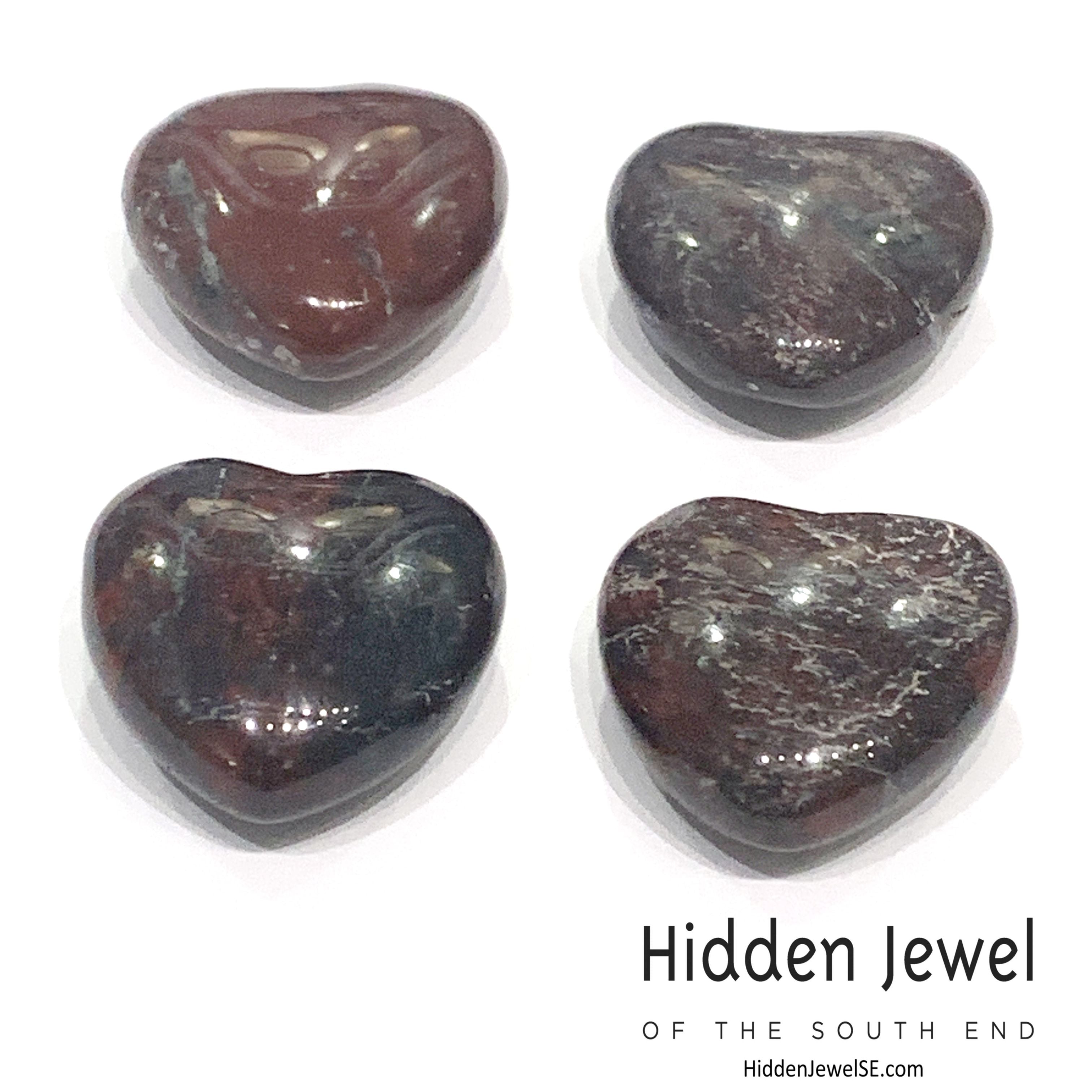 Jasper, Brecciated   Gemstone Hearts