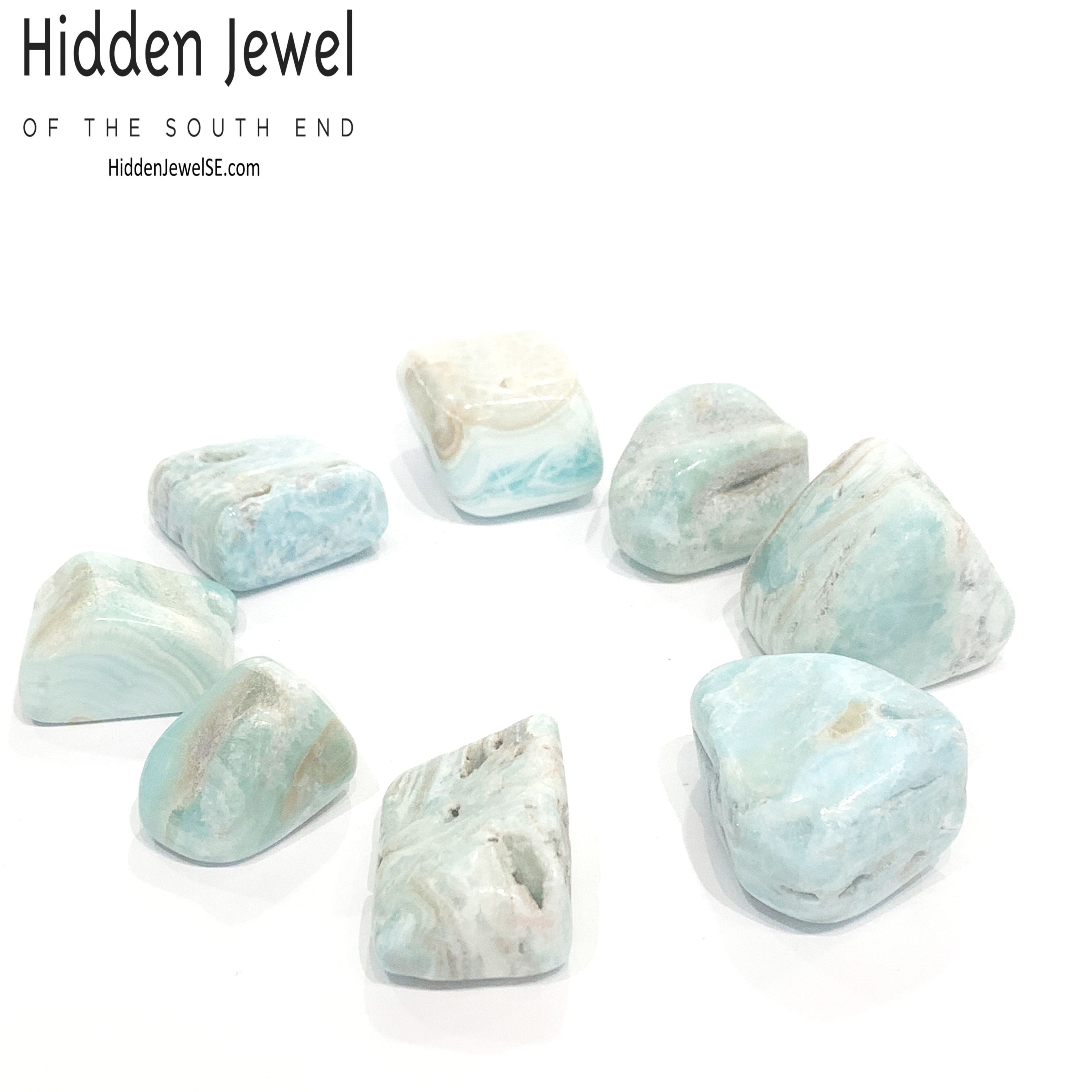 Calcite Blue Caribbean gemstone tumbled