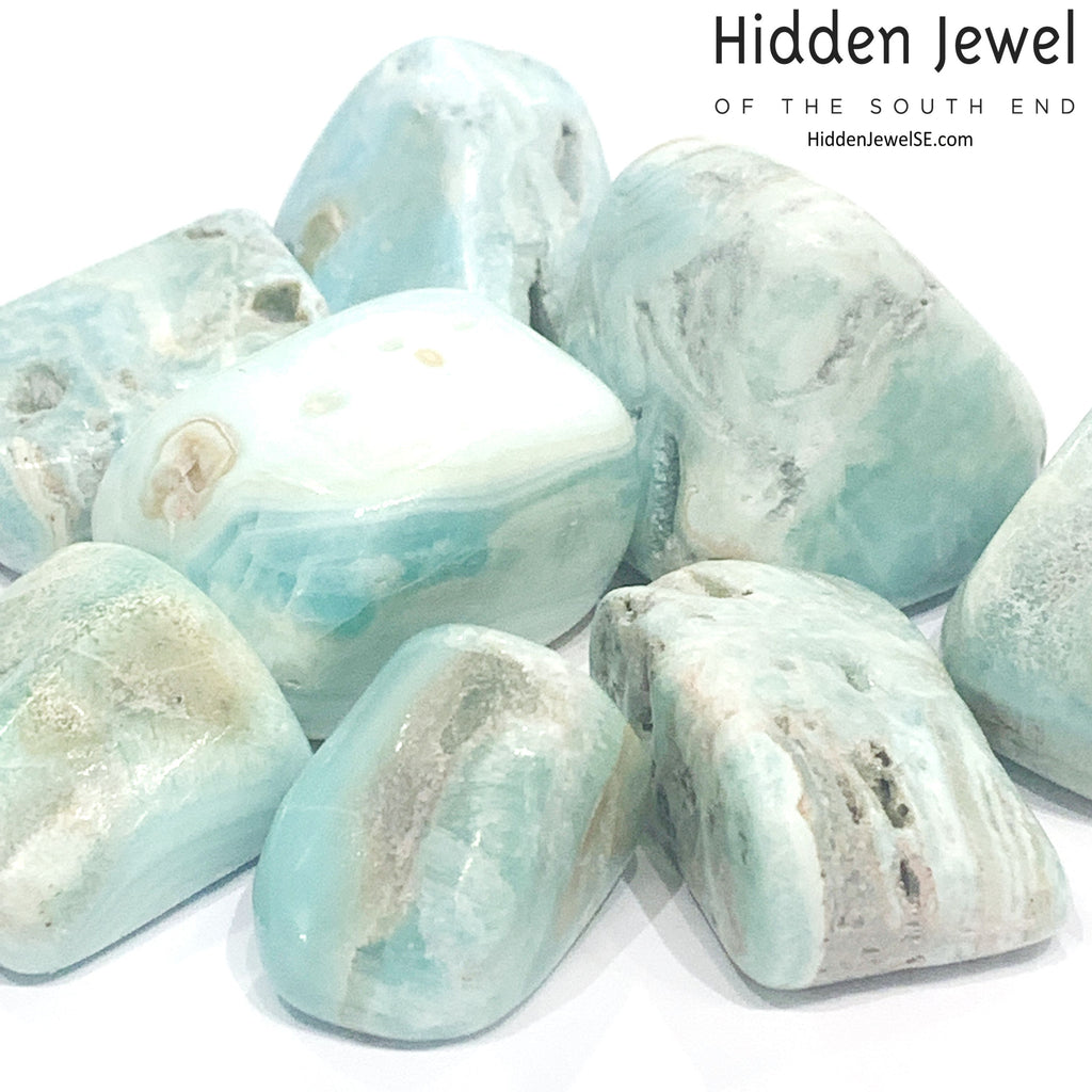 Calcite Blue Caribbean gemstone tumbled