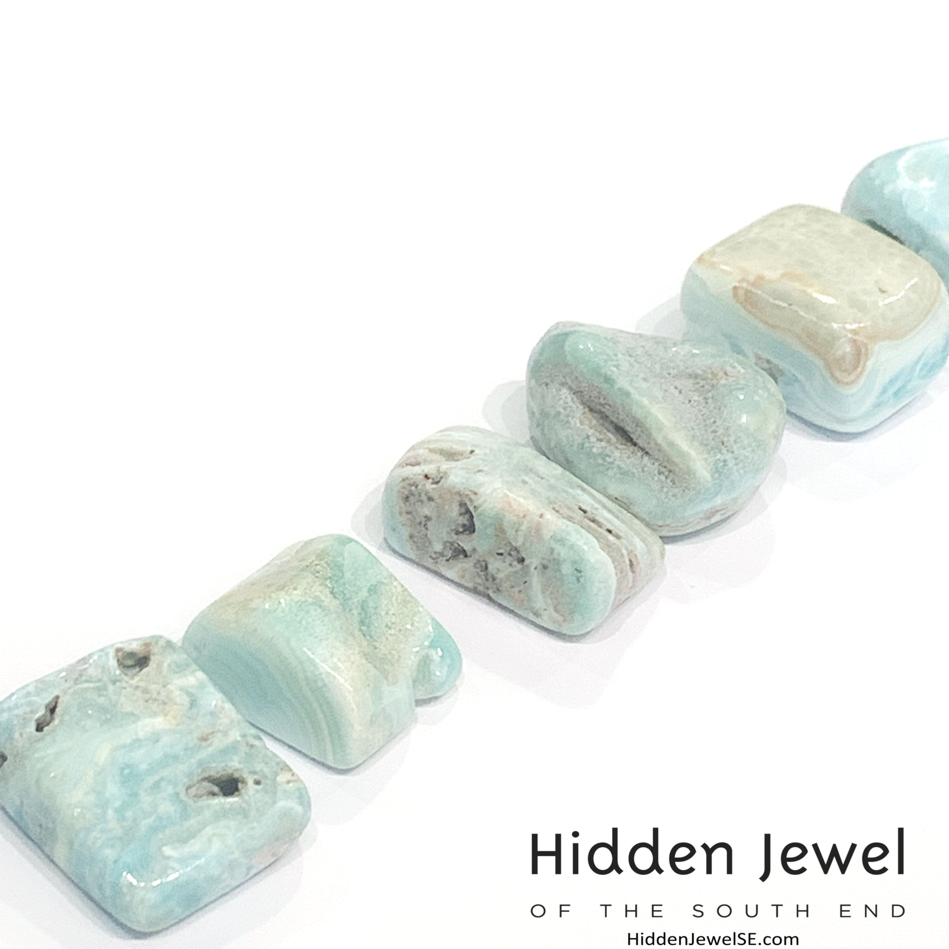 Calcite Blue Caribbean gemstone tumbled