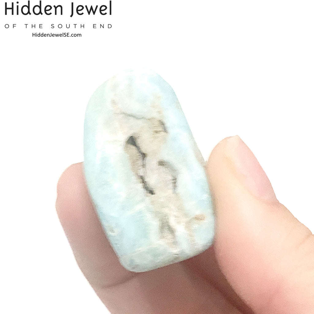 Calcite Blue Caribbean gemstone tumbled