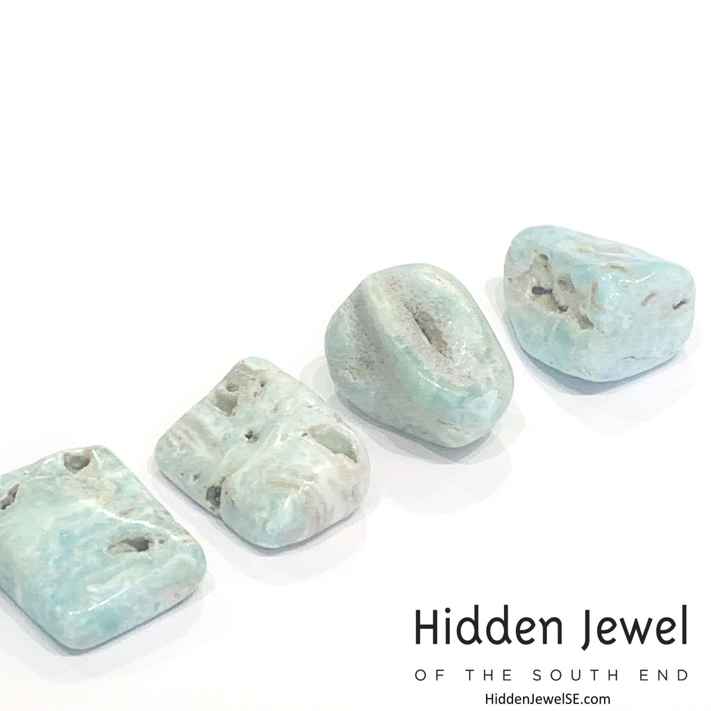 Calcite Blue Caribbean gemstone tumbled