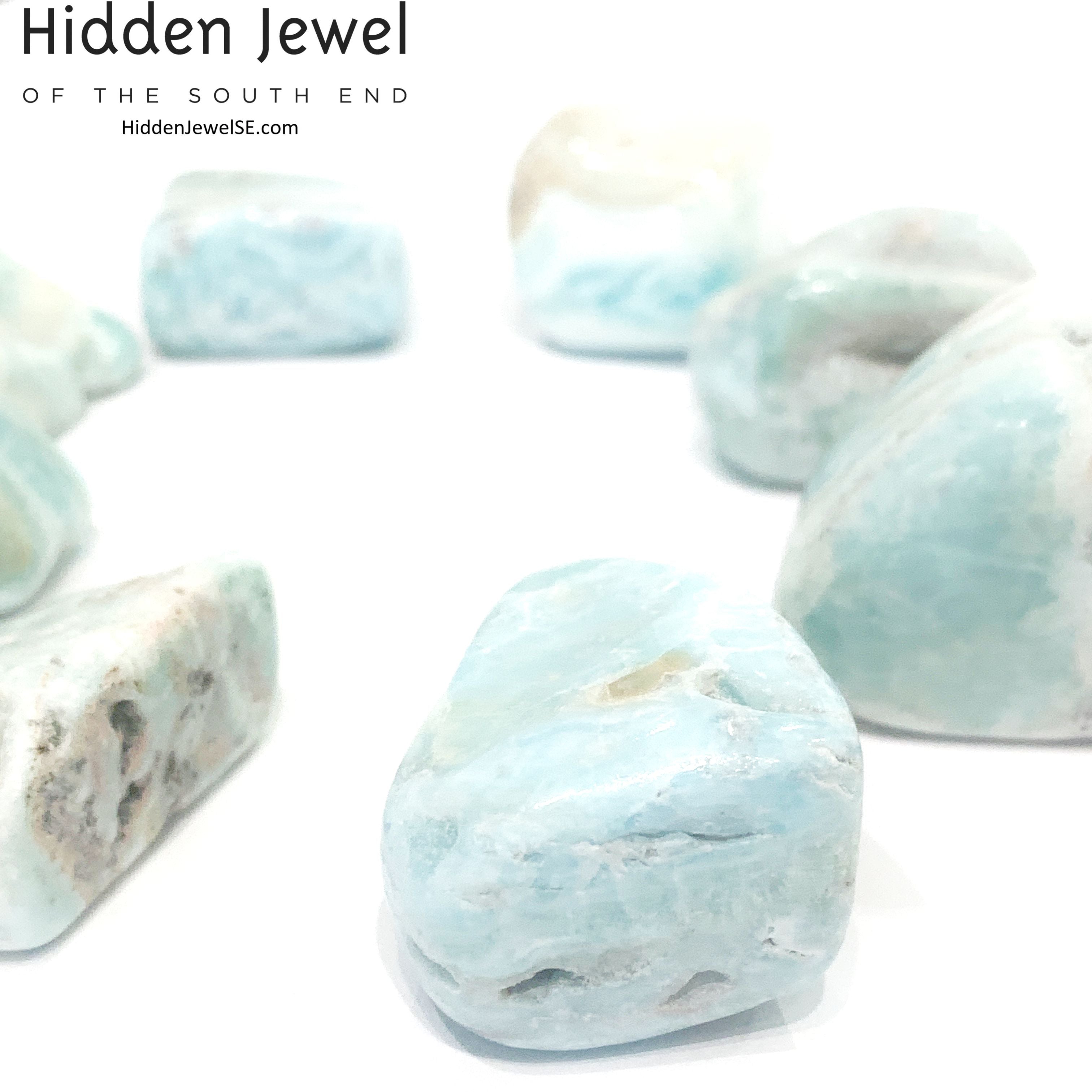 Calcite Blue Caribbean gemstone tumbled