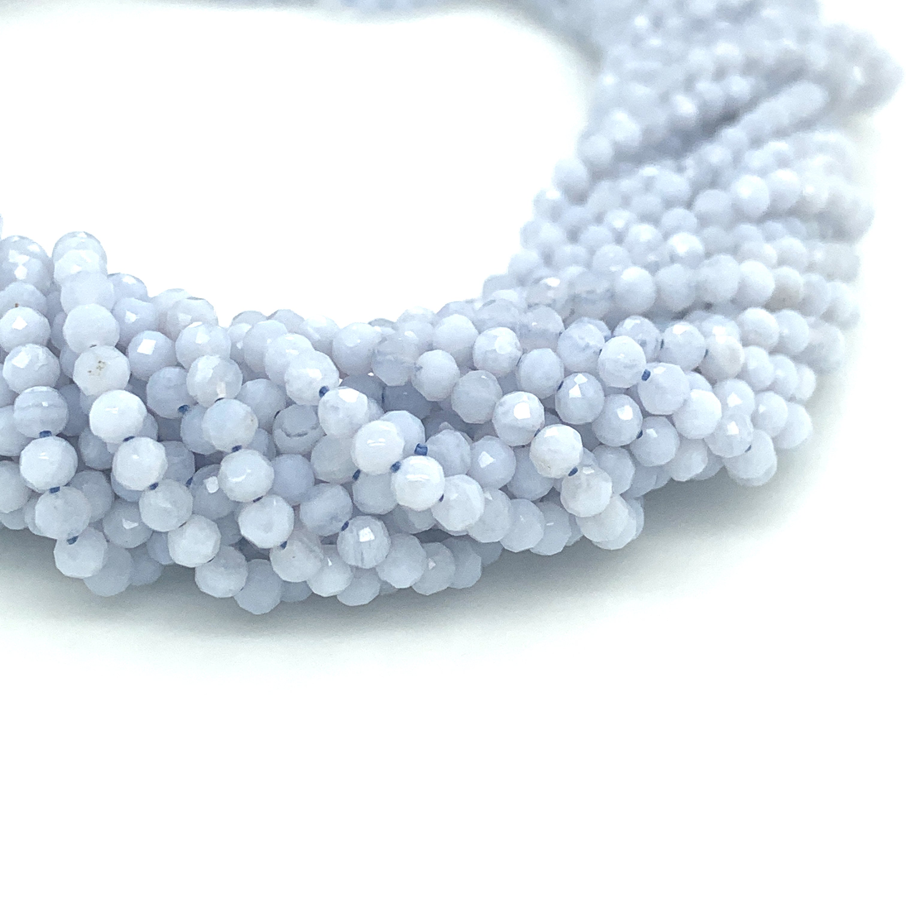 Chalcedony gemstone strands, Jewelry strand
