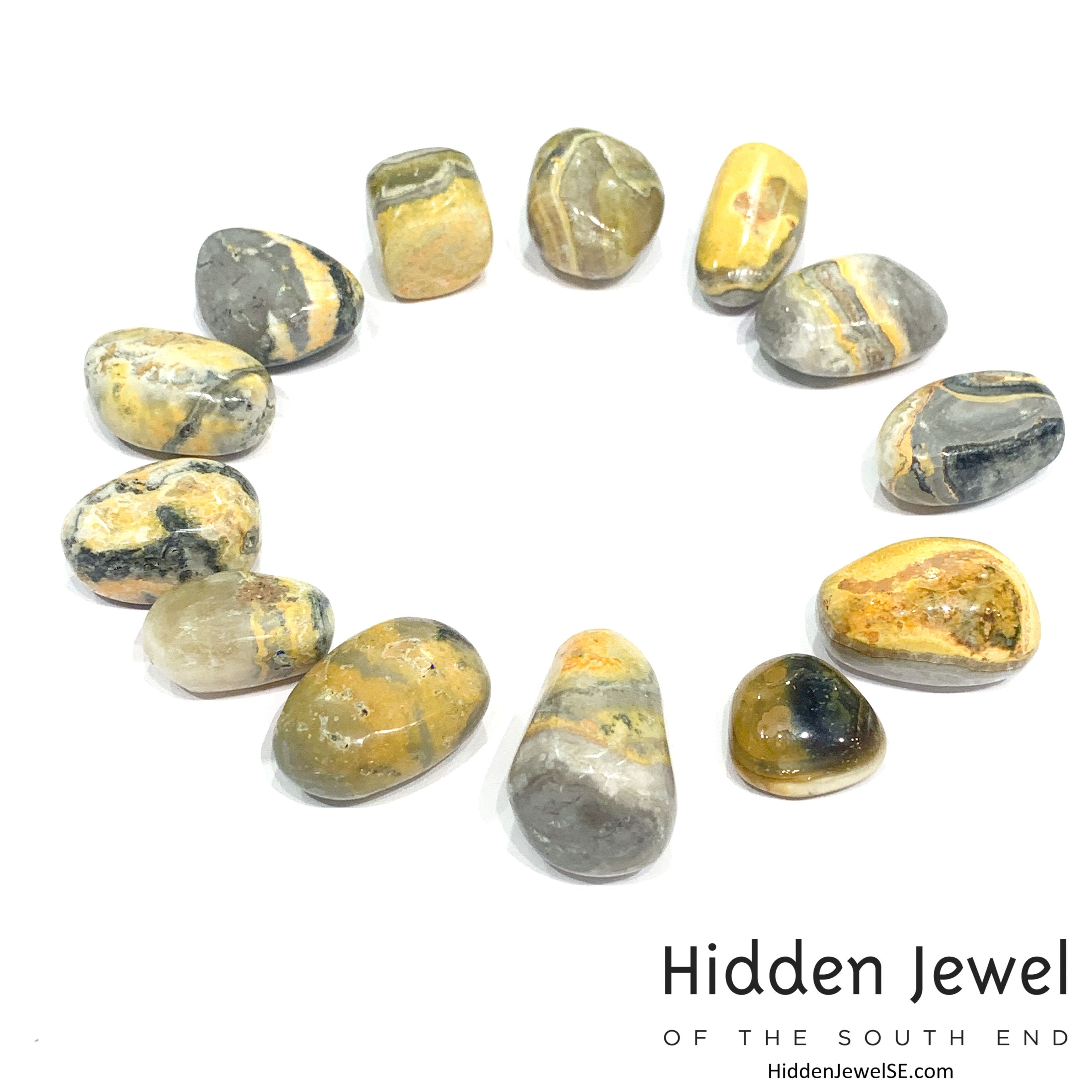 Jasper, Bumblebee tumbled  Gemstone