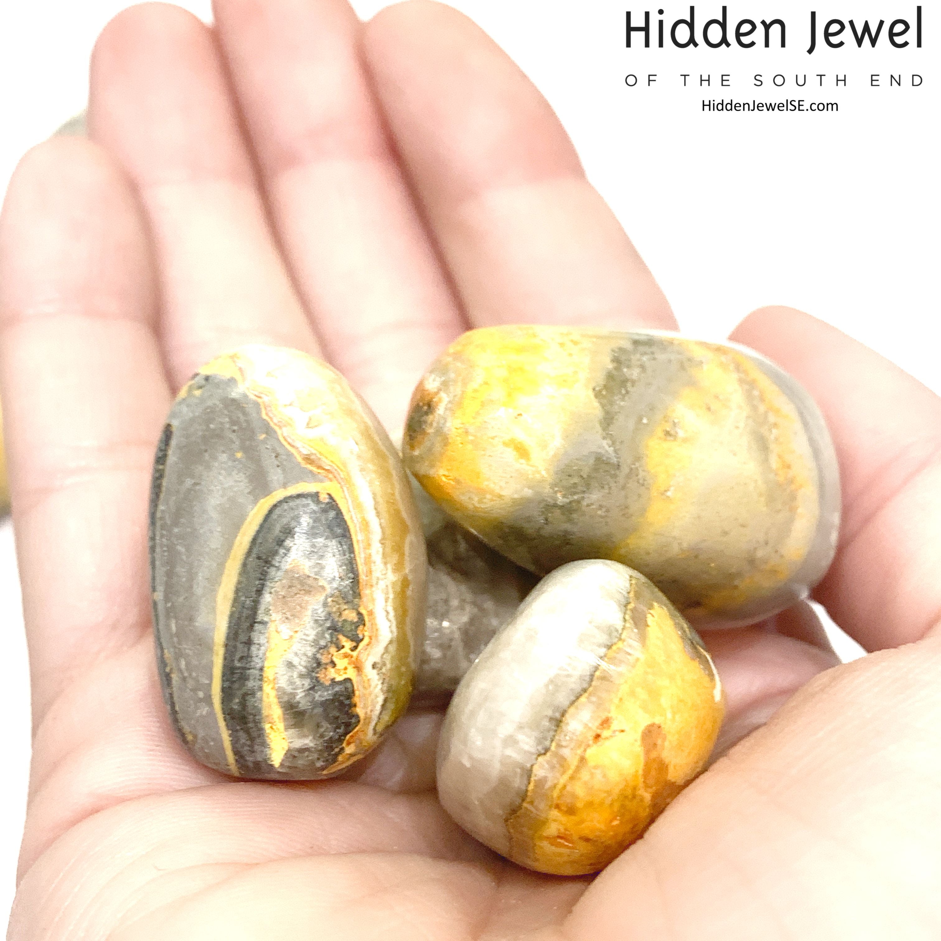 Jasper, Bumblebee tumbled  Gemstone