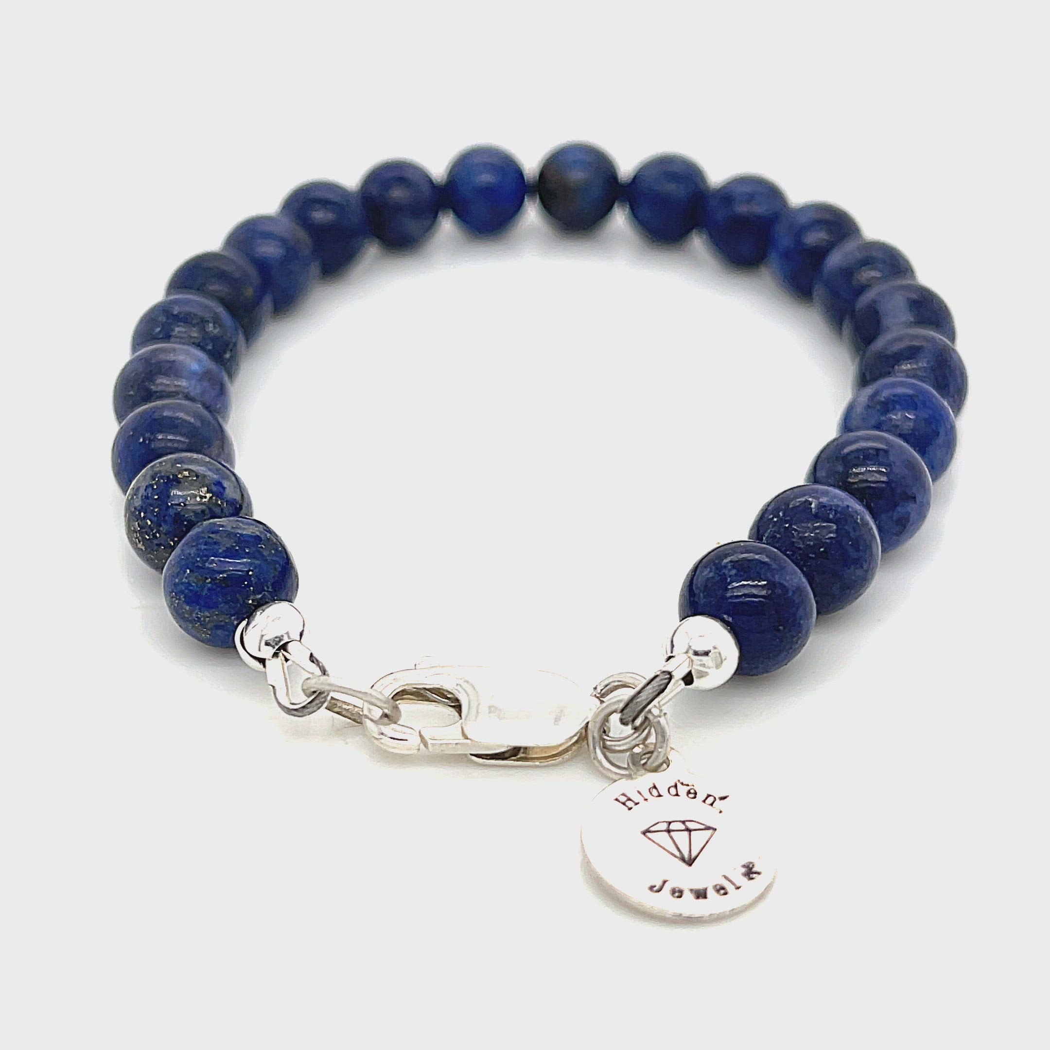 Lapis Lazuli Gemstone Beaded Bracelet