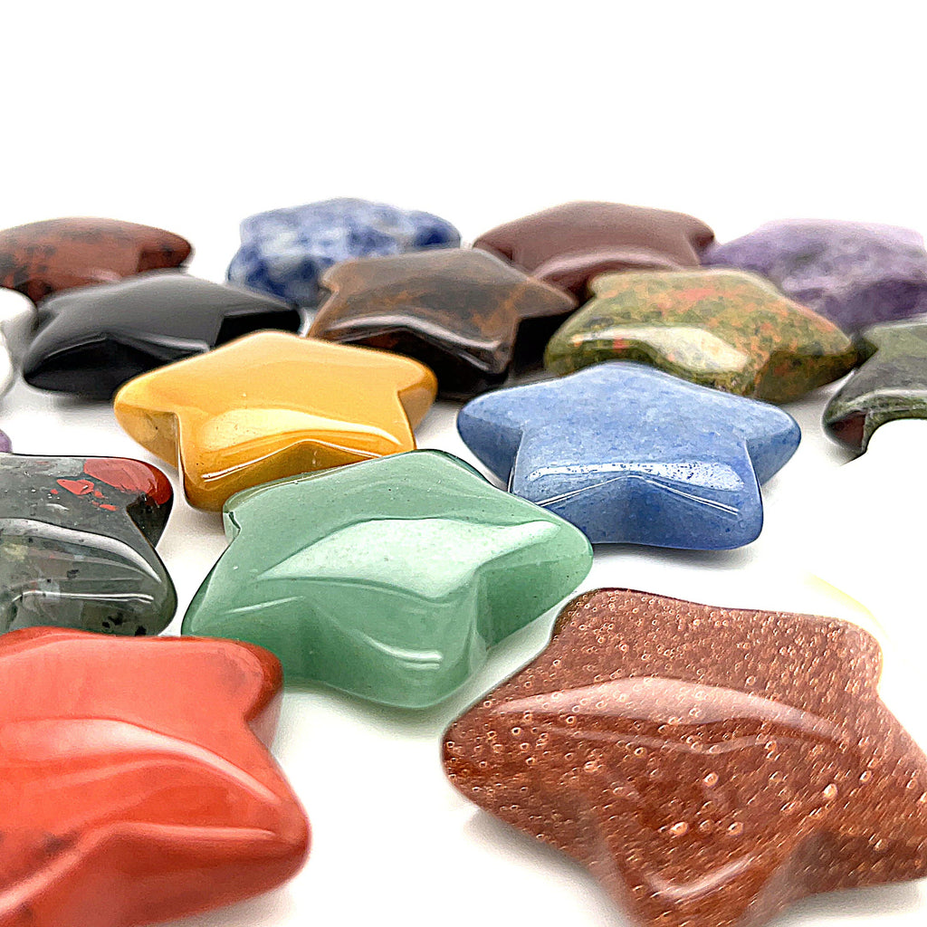 Gemstone Carved Star Shape, gemstone carved shapes