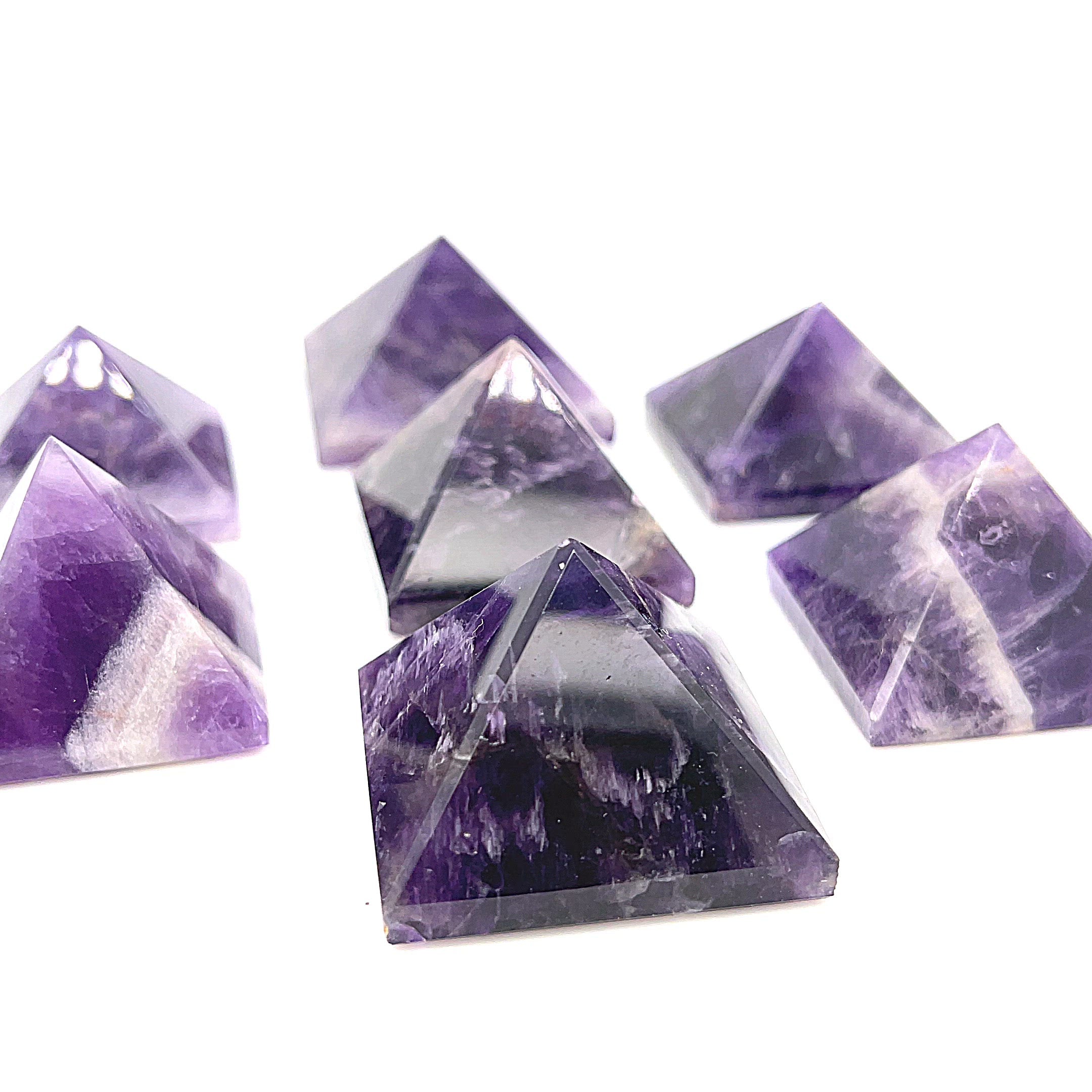 Amethyst Gemstone Pyramids