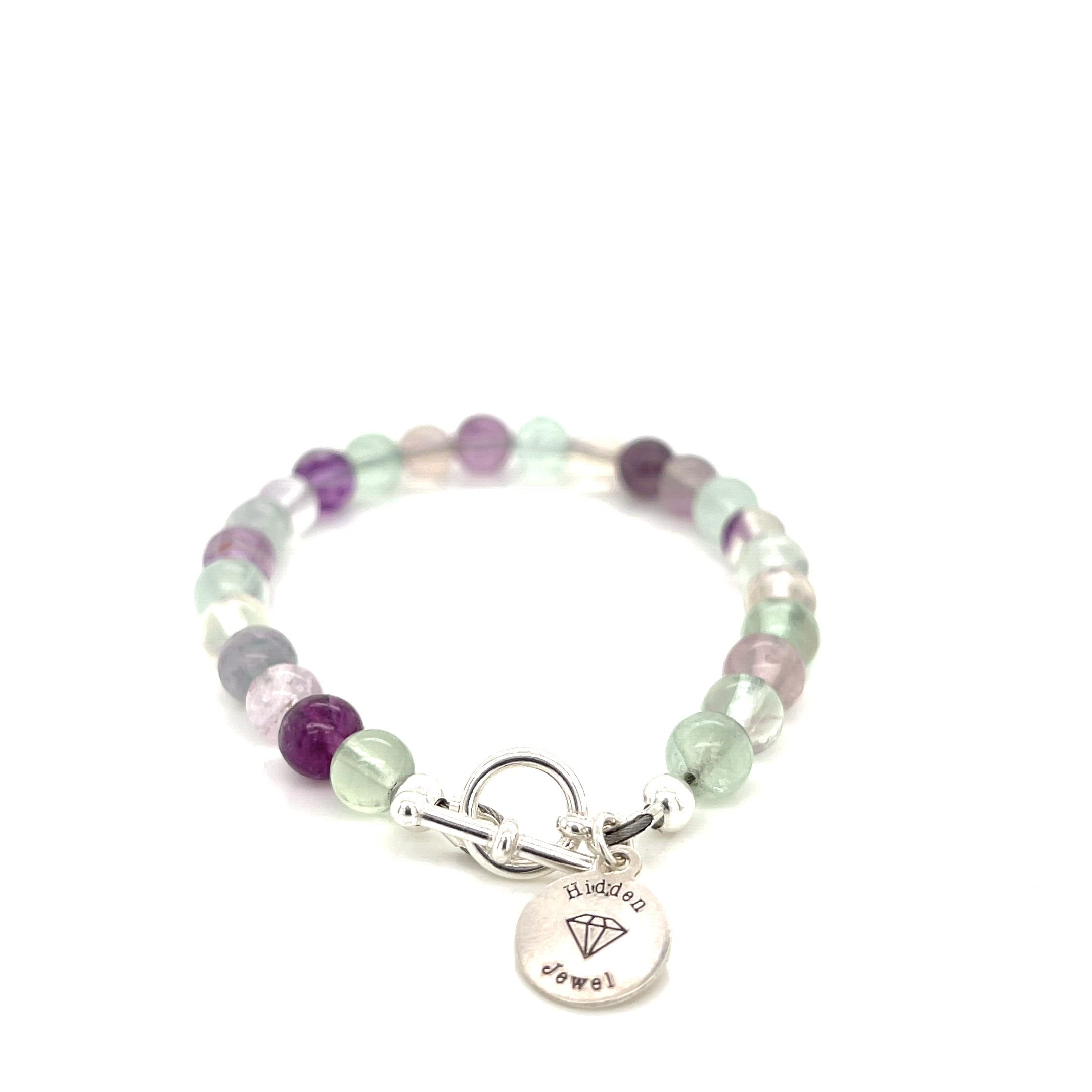 Fluorite gemstone bracelet, jewelry