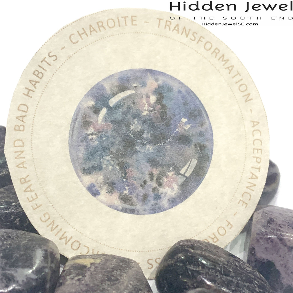 Charoite tumbled gemstone