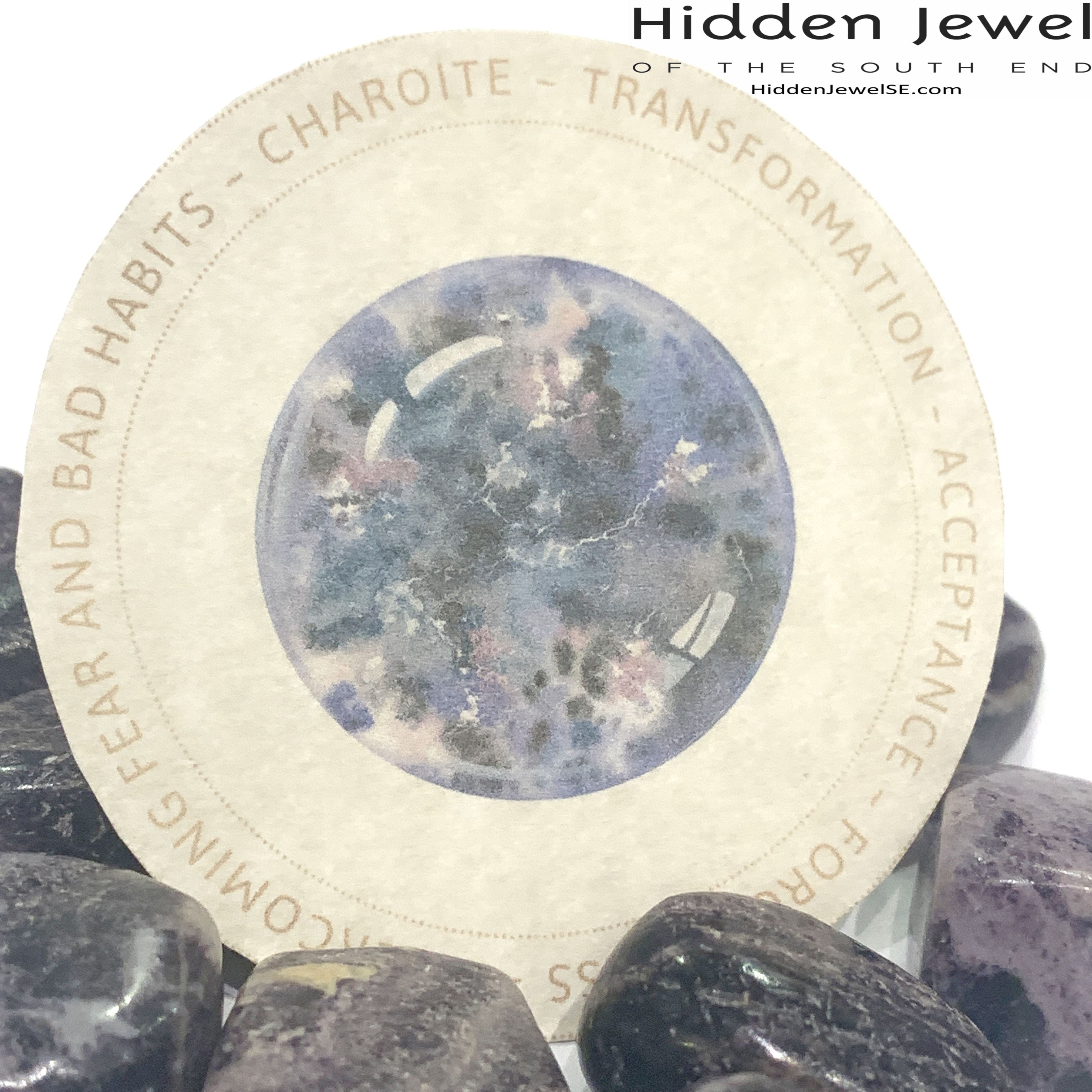 Charoite tumbled gemstone