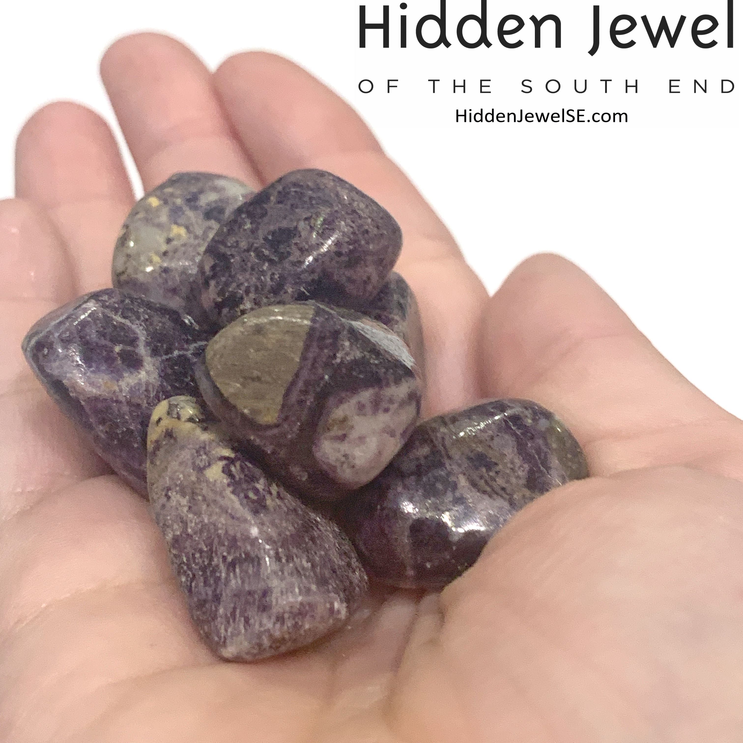 Charoite tumbled gemstone