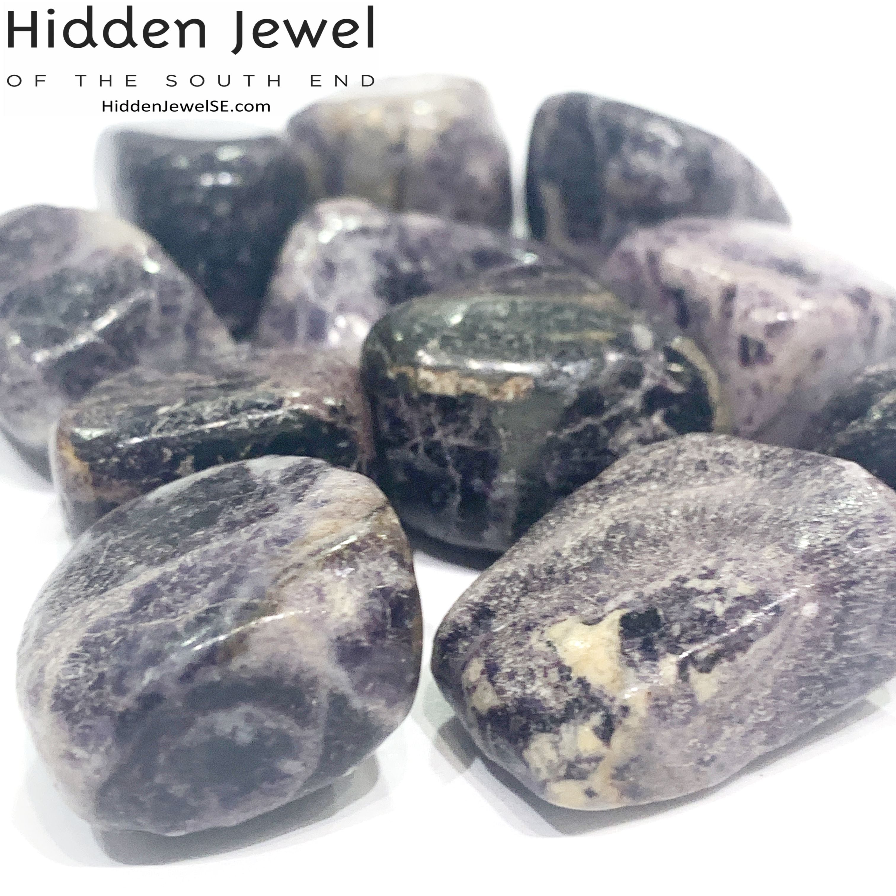 Charoite tumbled gemstone