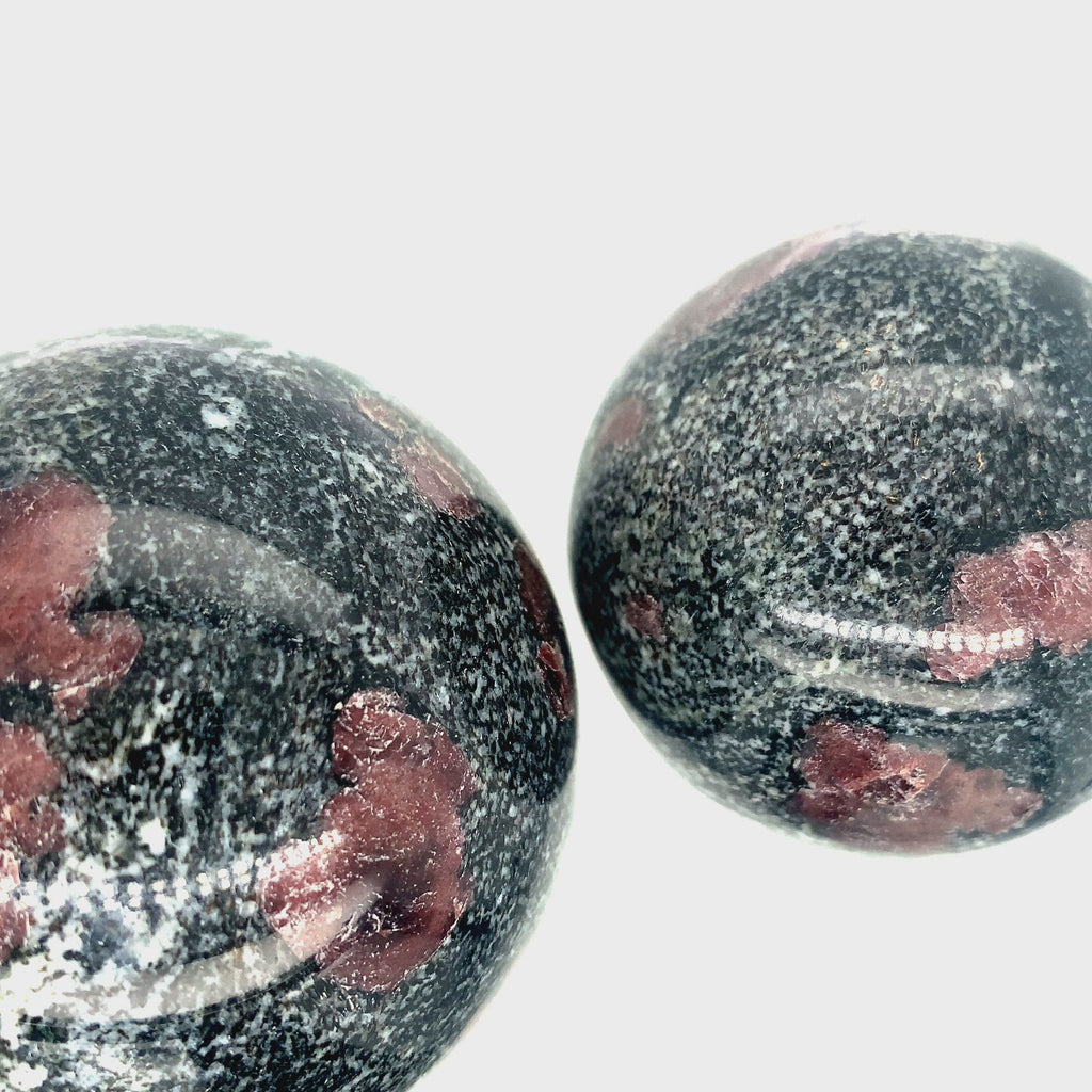 Red Spinel in Matrix Gemstone Sphere