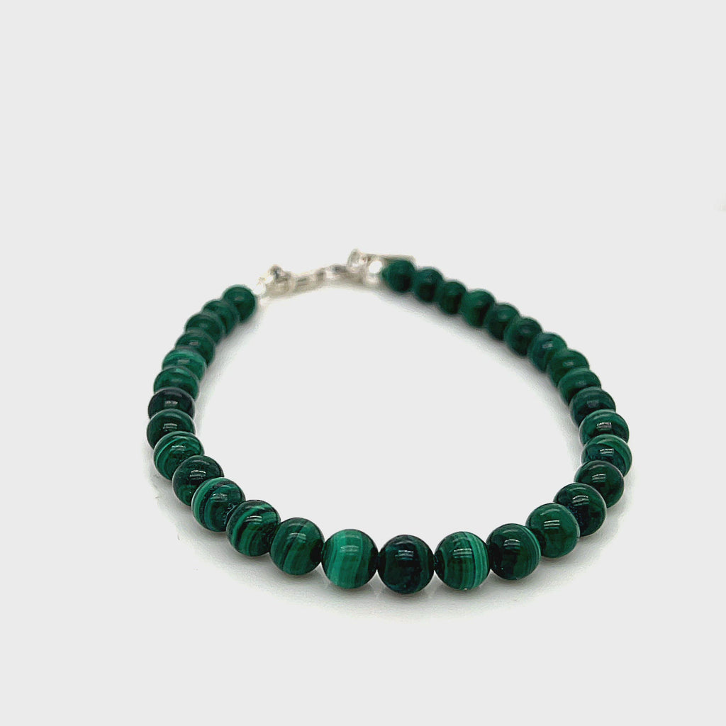 Malachite Beaded Gemstone Bracelet