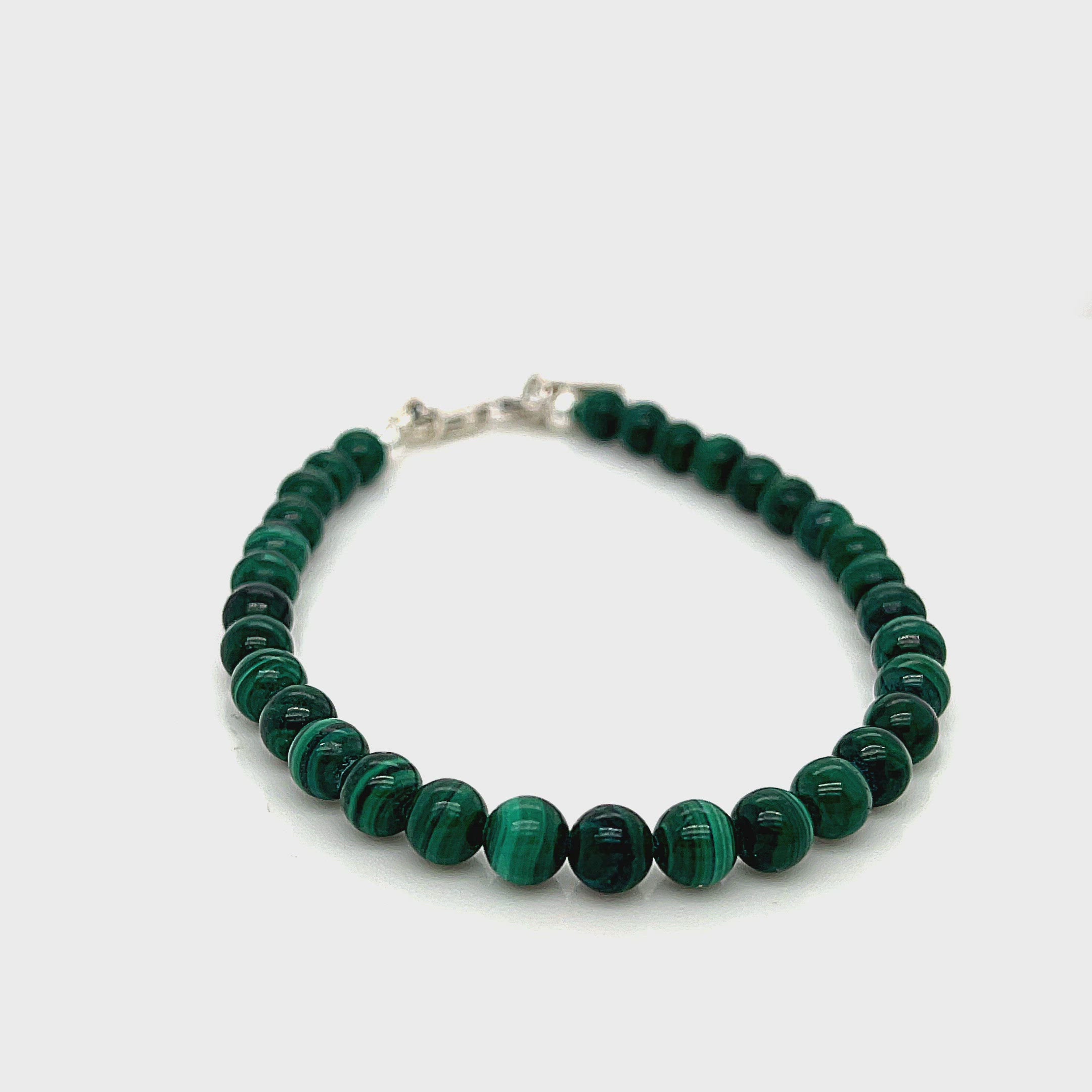 Malachite Beaded Gemstone Bracelet