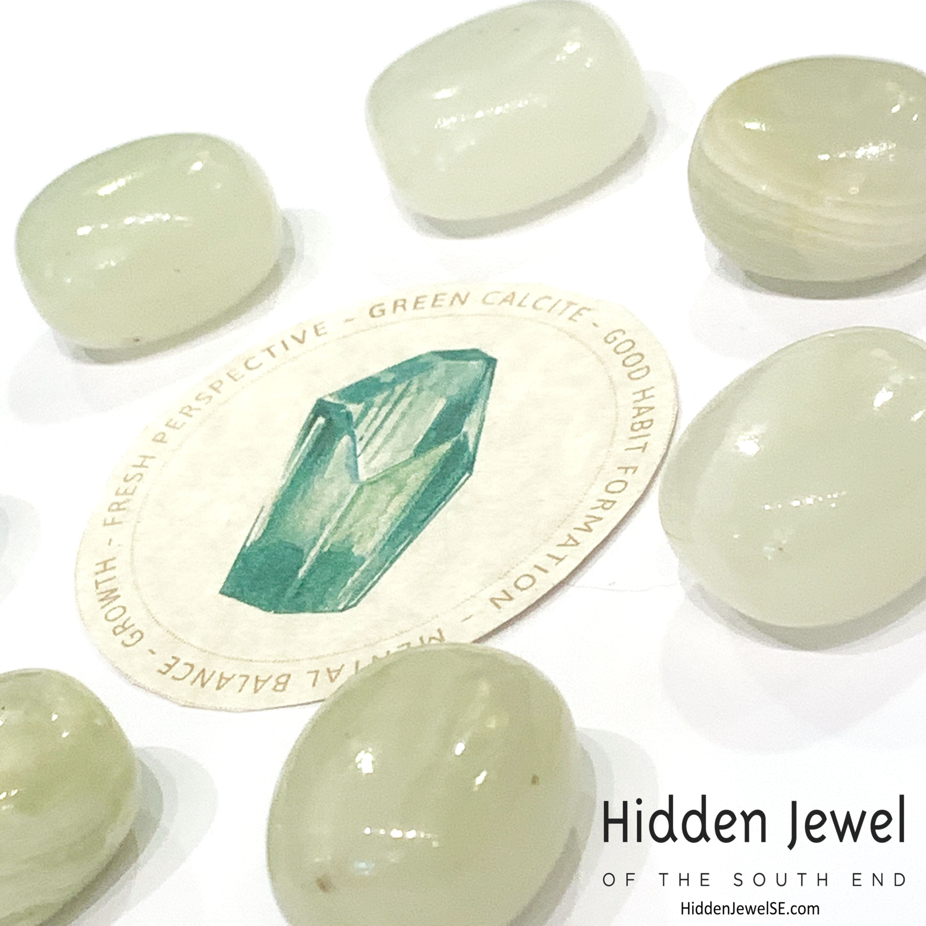 Calcite green Gemstone tumbled