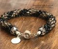 Crystal Spiral Crocheted Bracelet, jewelry