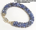 Sodalite Crocheted Bracelet, blue natural stone bracelet