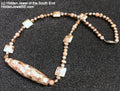 Light Brown Simple Pearl Necklace with Mother of Pearl
