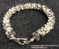 Dalmatian Jasper Crocheted Bracelet, jewelry