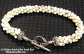 Lemon Howlite gemstone crocheted bracelet, jewelry