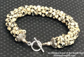 Dalmatian Jasper Crochet Bracelet, Jasper stone bracelet