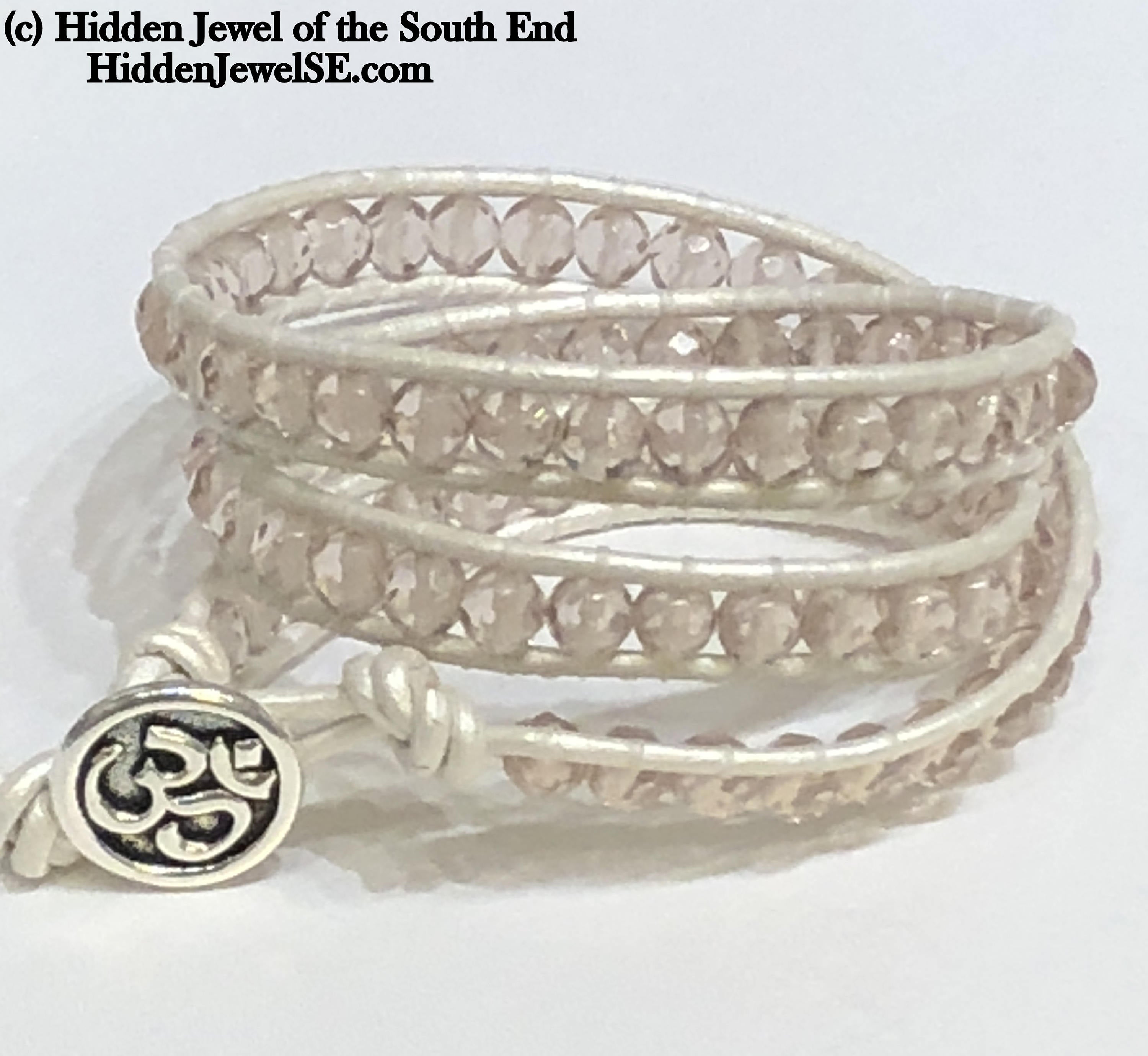 Cape Amethyst Leather Wrap Bracelet, faceted Gemstone Bracelet