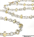 Quartz necklace with Gold flakes and gold filled beads Gemstone Necklace