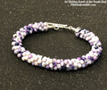 Tiffany Stone Crocheted purple bracelet, purple crochet