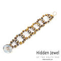 Tiger Eye Cross Weave Bracelet, Tiger Eye bracelet with CZ's, size 6''