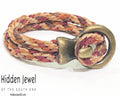 Brown Kumihimo Braided bracelet with brass hook clasp, sz 6.75