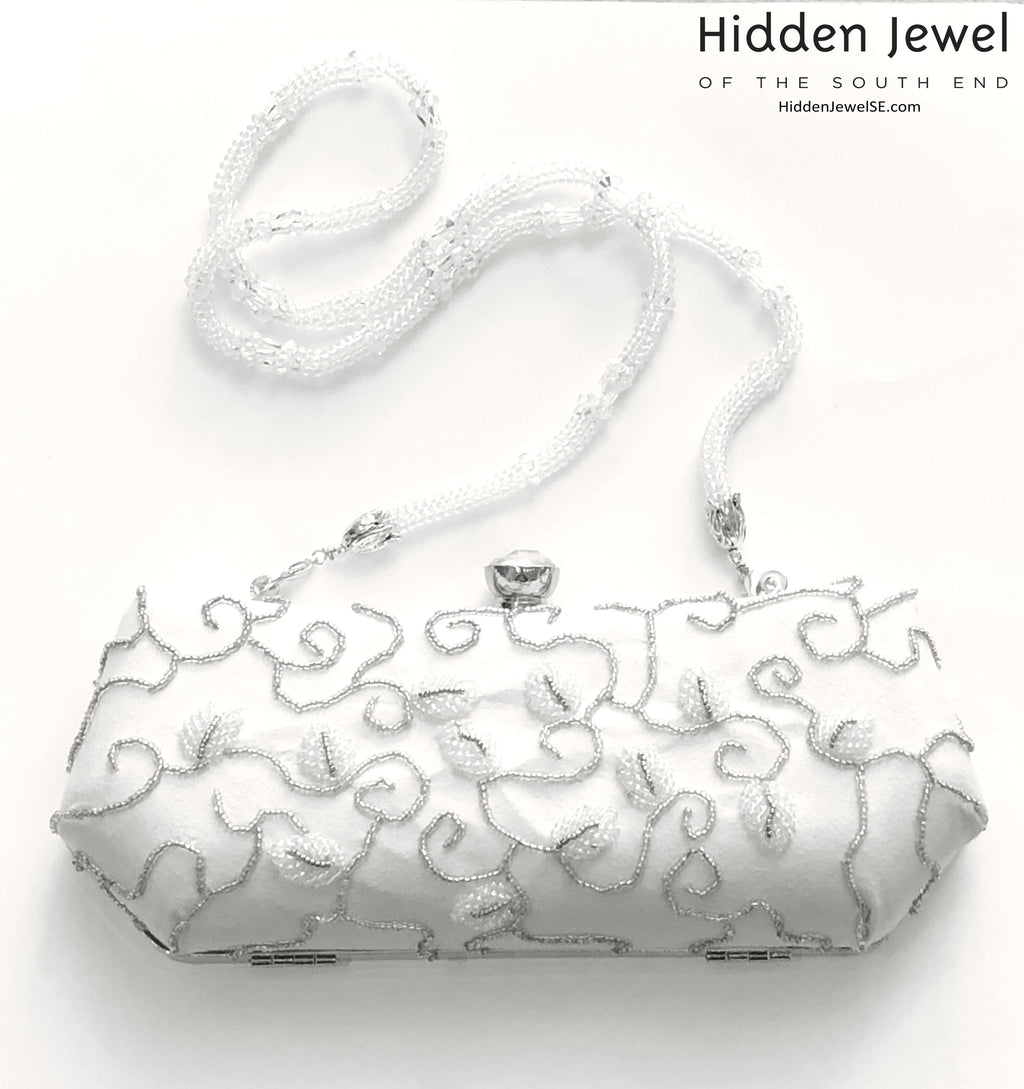 Beaded Wedding purse, wedding clutch, wedding accessories, hand made