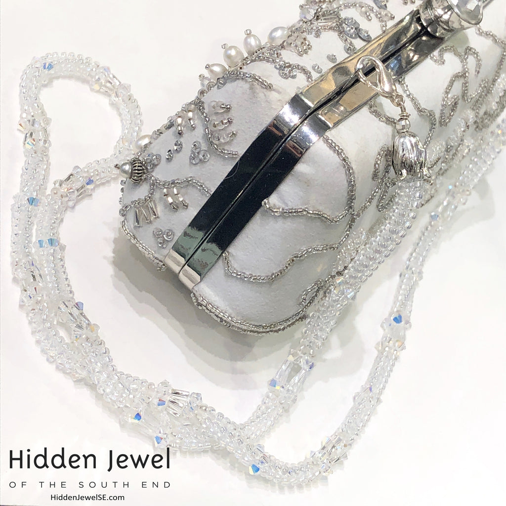 Beaded Wedding purse, wedding clutch, wedding accessories, hand made
