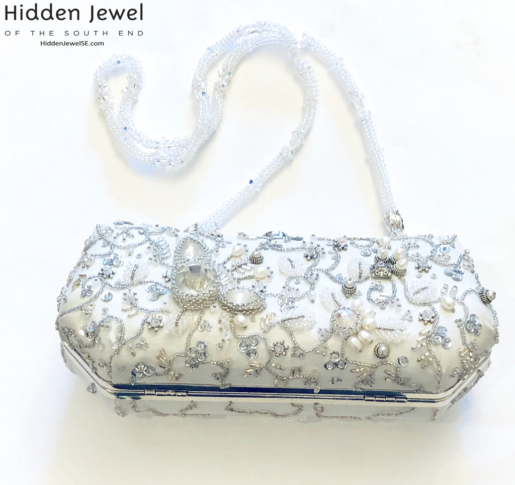 Beaded Wedding purse, wedding clutch, wedding accessories, hand made