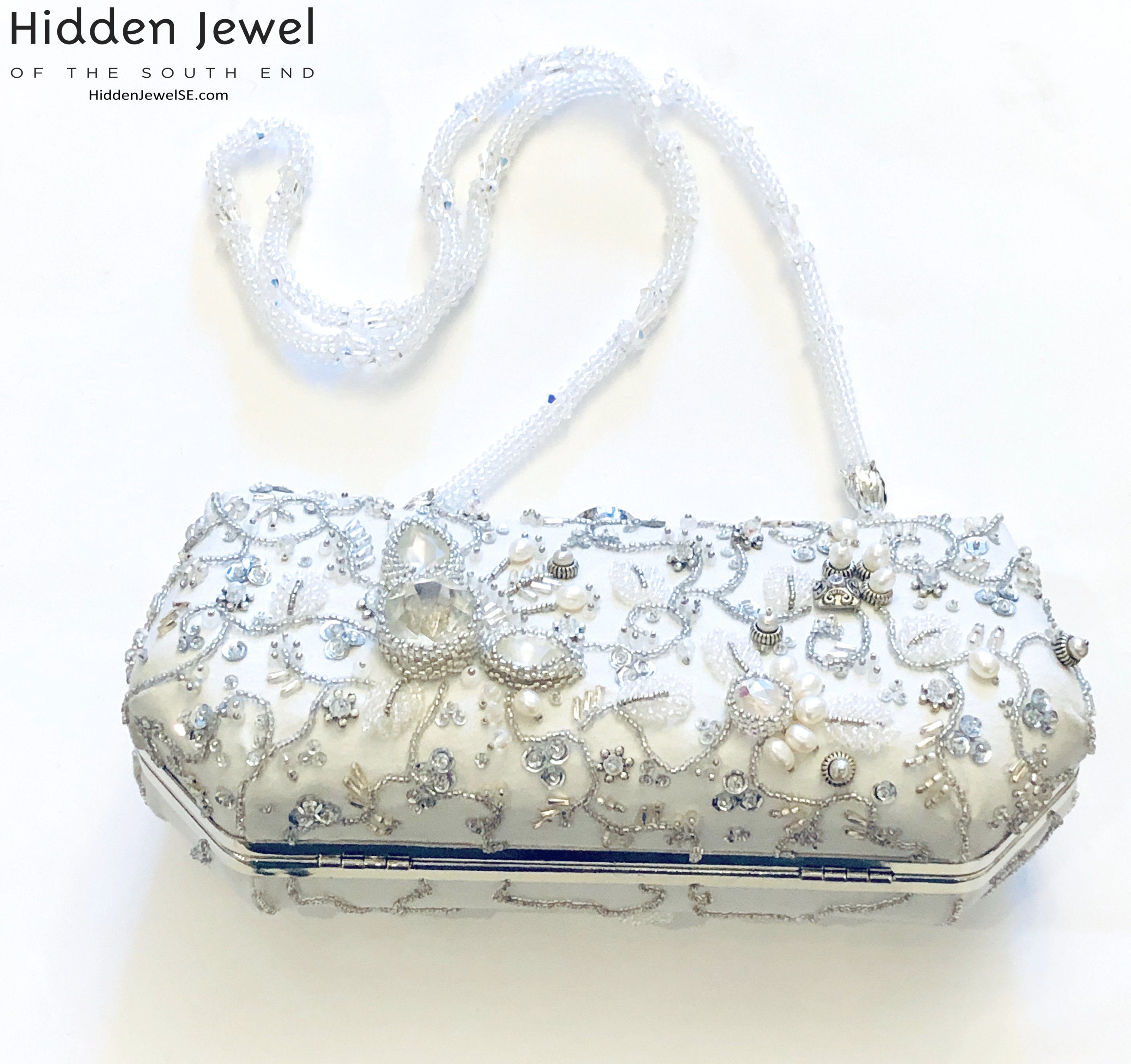 Beaded Wedding purse, wedding clutch, wedding accessories, hand made