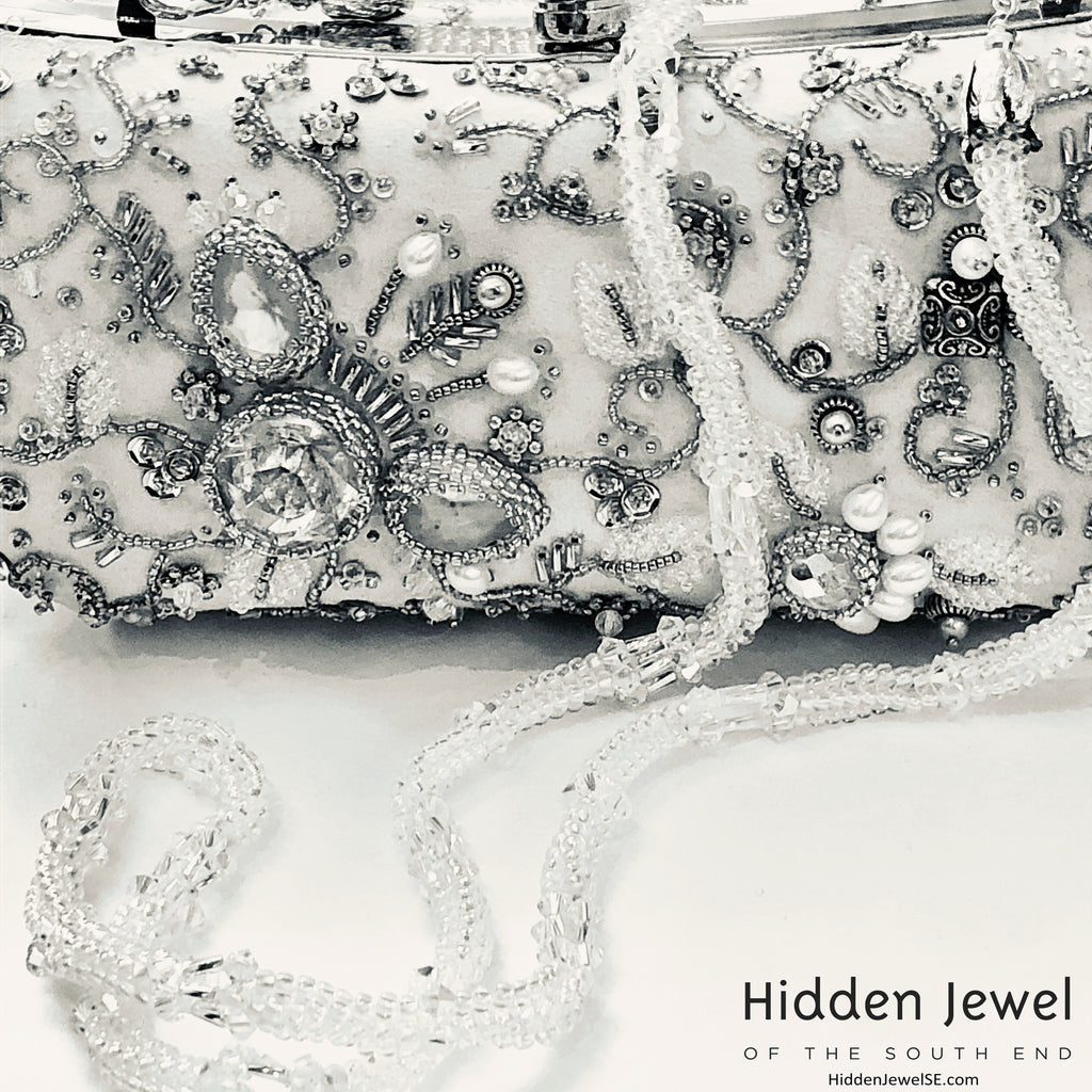 Beaded Wedding purse, wedding clutch, wedding accessories, hand made