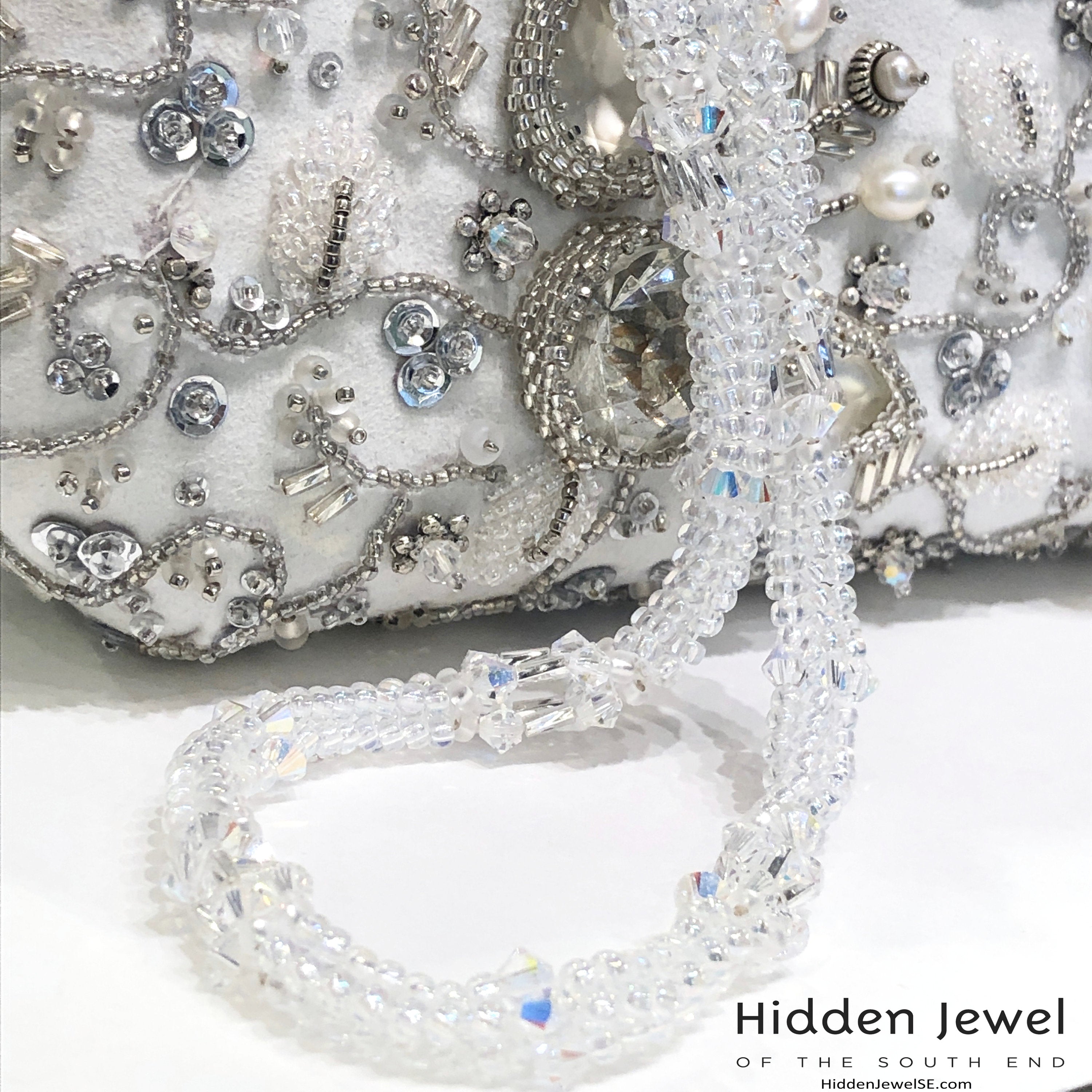 Beaded Wedding purse, wedding clutch, wedding accessories, hand made