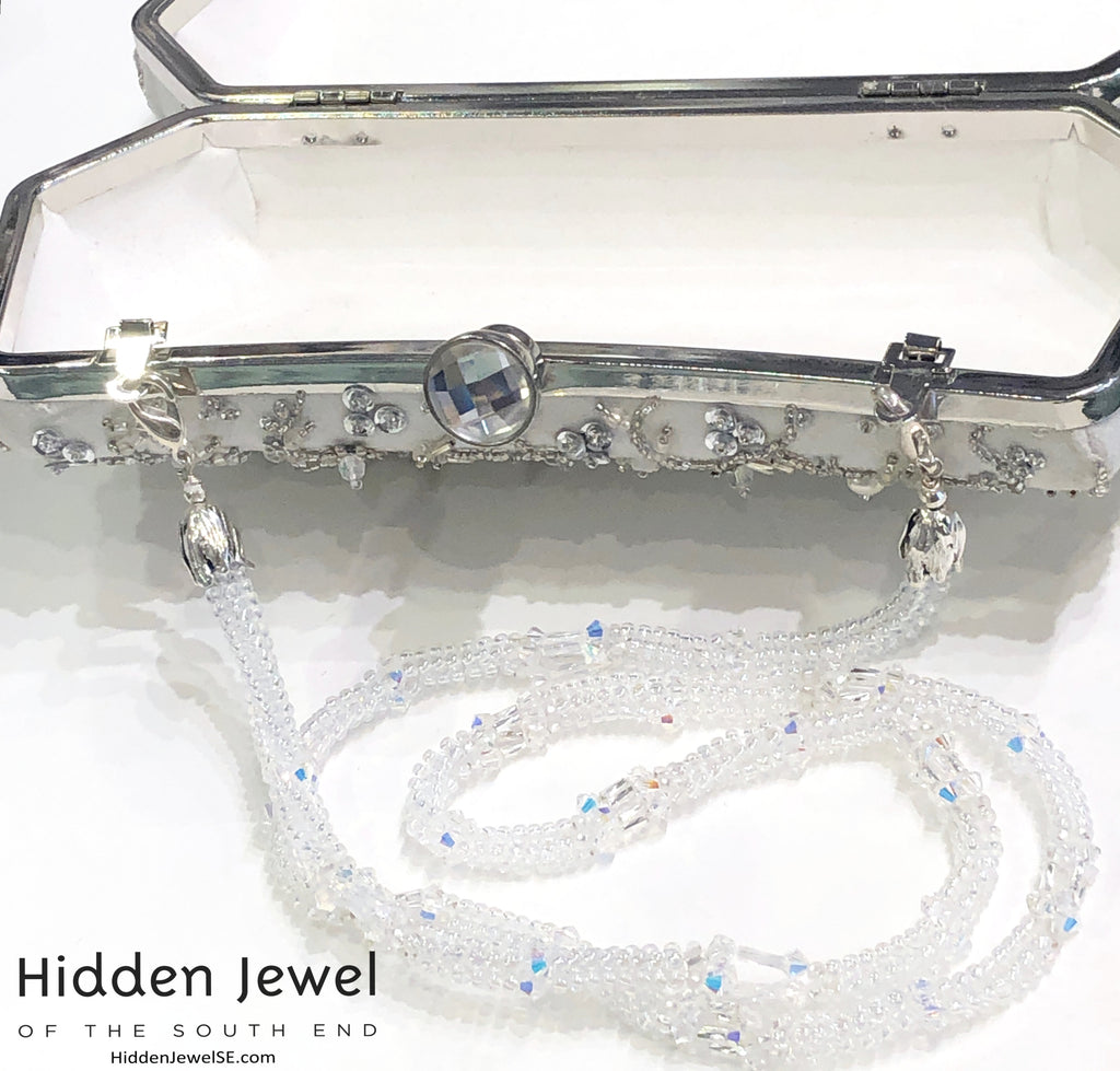 Beaded Wedding purse, wedding clutch, wedding accessories, hand made